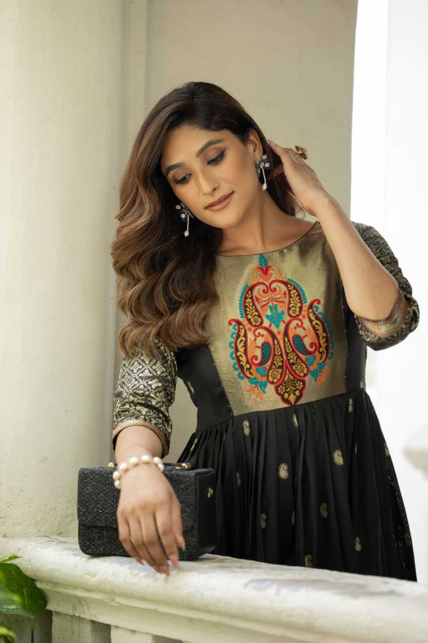 Ynf Soft Silk KESH249 104 Gowns Festive Collections Plus Size Collections Wholesale Party Wear Gowns Silk Gowns Fit And Flare Gowns Manufacturer- Kapda Export