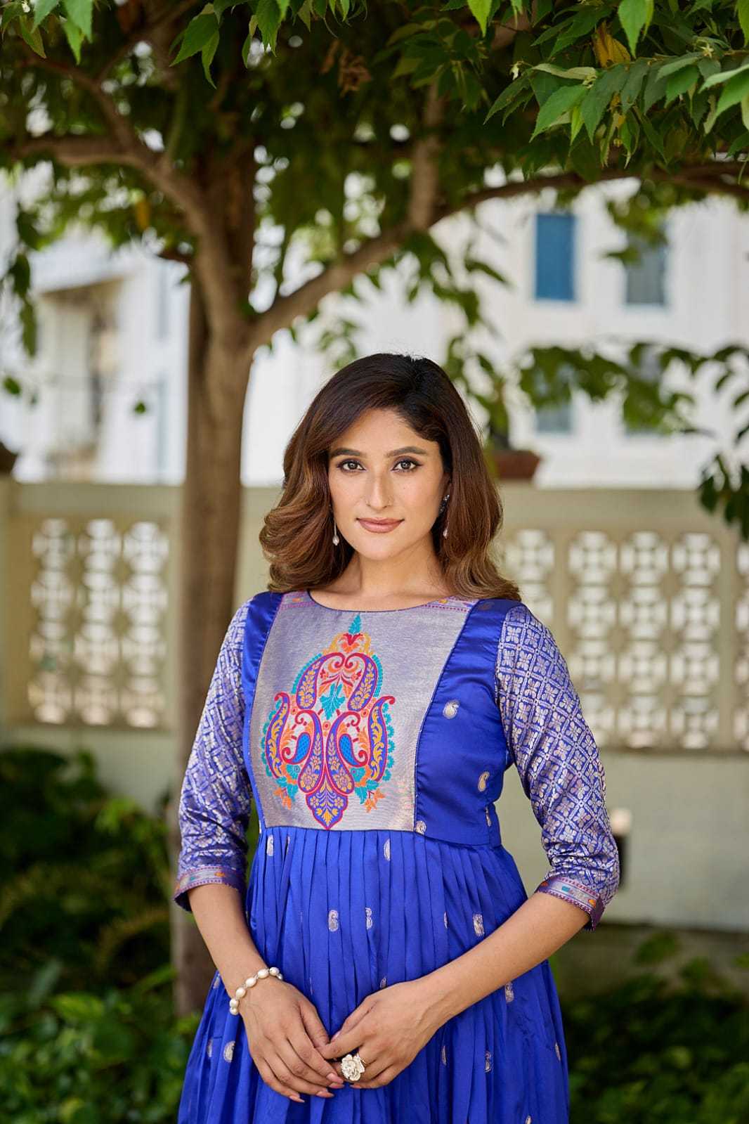 Ynf Soft Silk KESH249 104 Gowns Festive Collections Plus Size Collections Wholesale Party Wear Gowns Silk Gowns Fit And Flare Gowns Manufacturer- Kapda Export