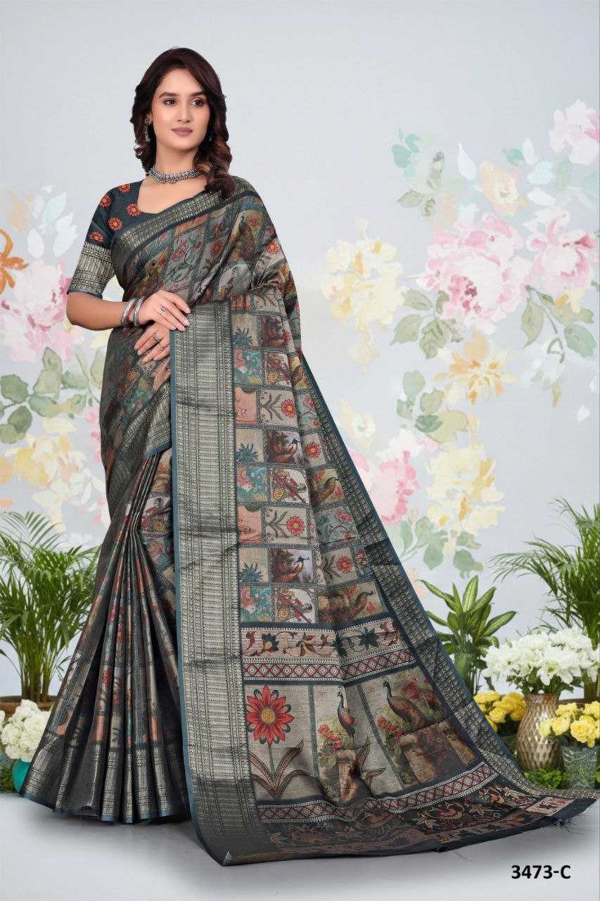 Ynf Soft Silk KESH525 PICHWAI Sarees Wholesale Designer Sarees Kalamkari Sarees Traditional Sarees Manufacturer- Kapda Export
