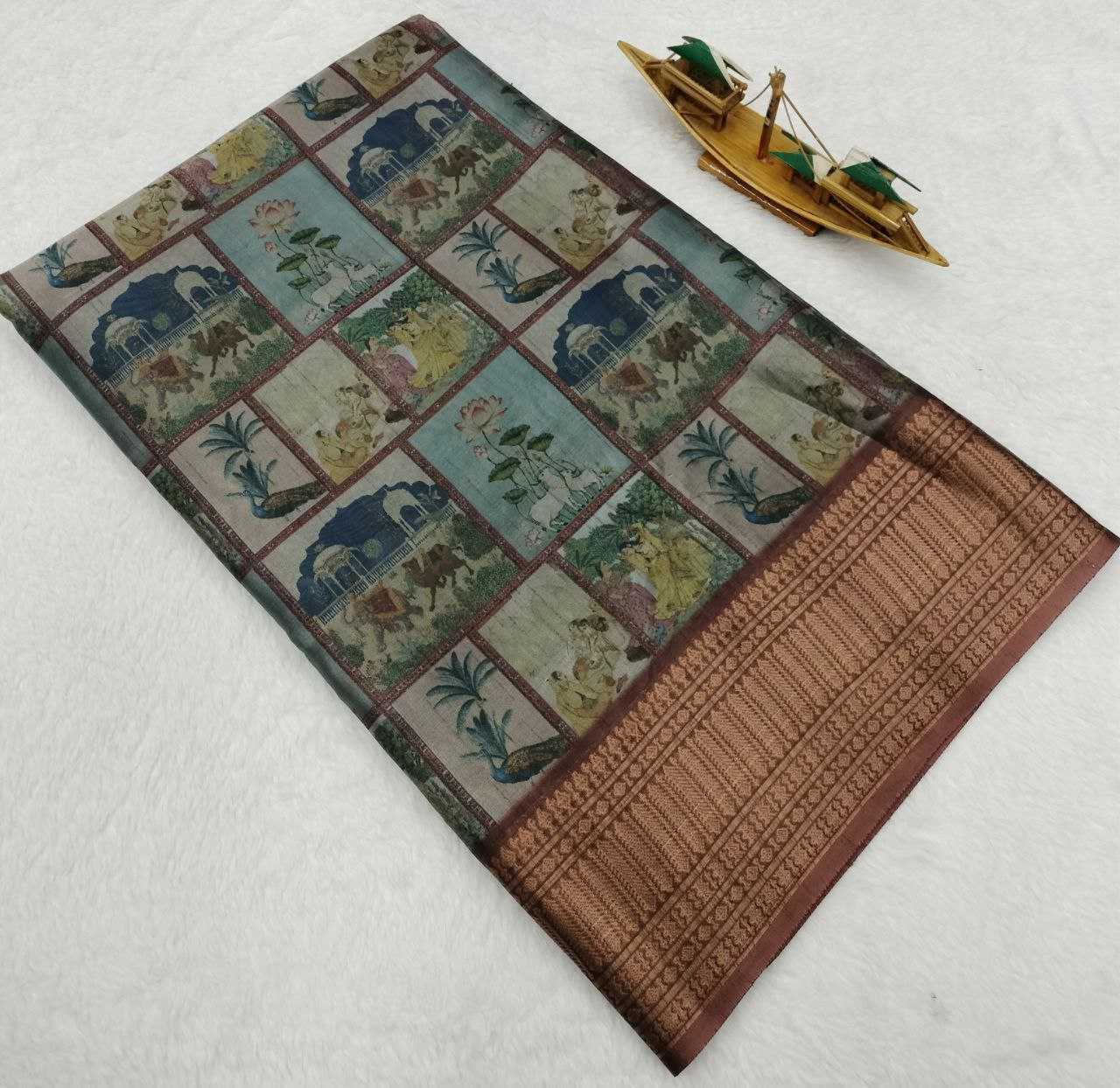 Ynf Soft Silk KESH525 PICHWAI Sarees Wholesale Designer Sarees Kalamkari Sarees Traditional Sarees Manufacturer- Kapda Export