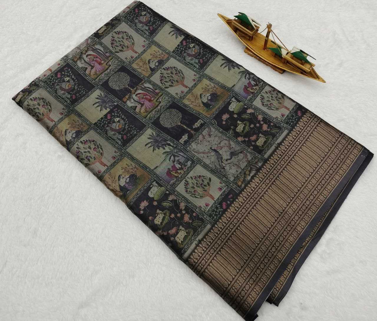 Ynf Soft Silk KESH525 PICHWAI Sarees Wholesale Designer Sarees Kalamkari Sarees Traditional Sarees Manufacturer- Kapda Export