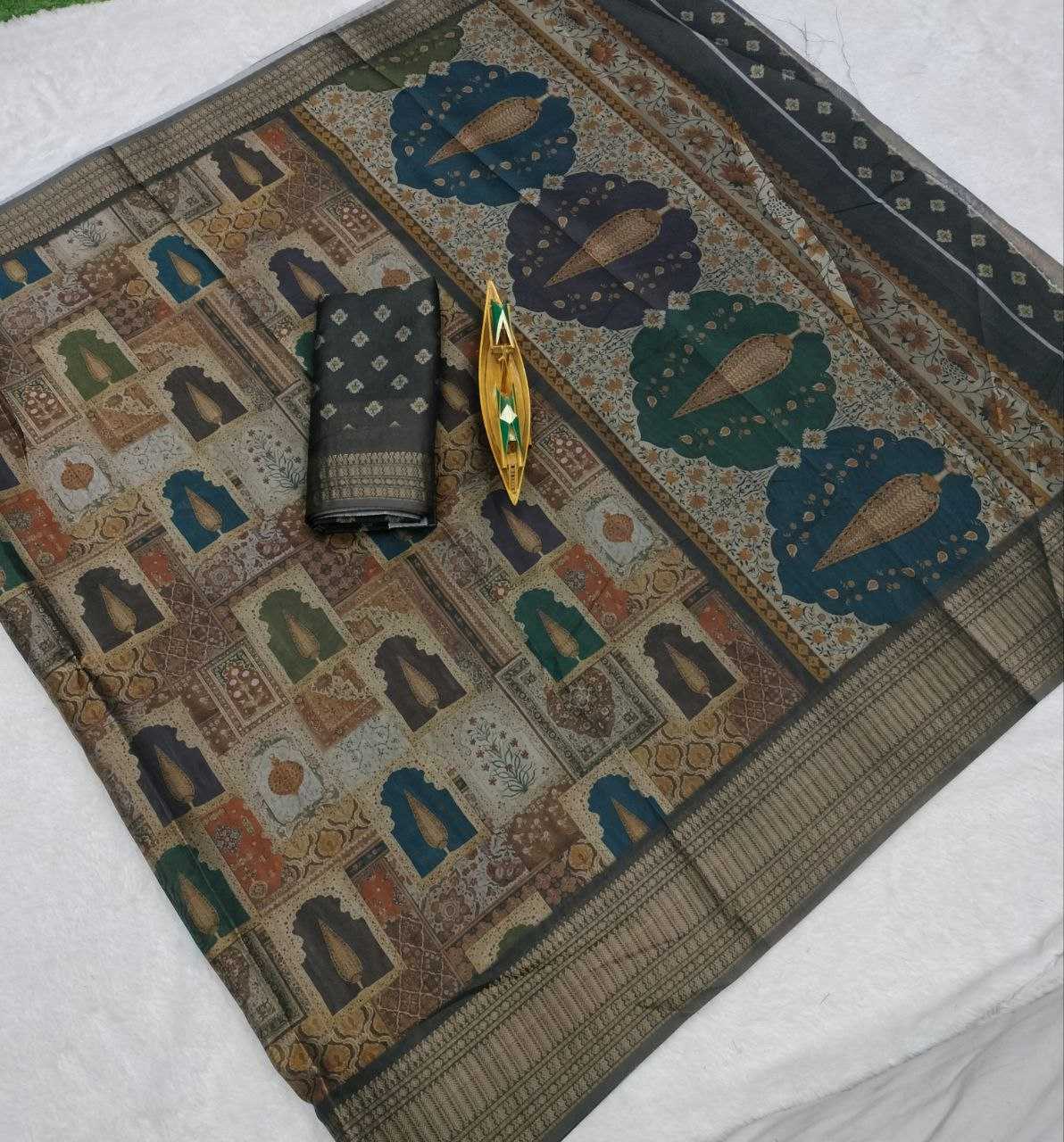 Ynf Soft Silk KESH525 PICHWAI Sarees Wholesale Designer Sarees Kalamkari Sarees Traditional Sarees Manufacturer- Kapda Export