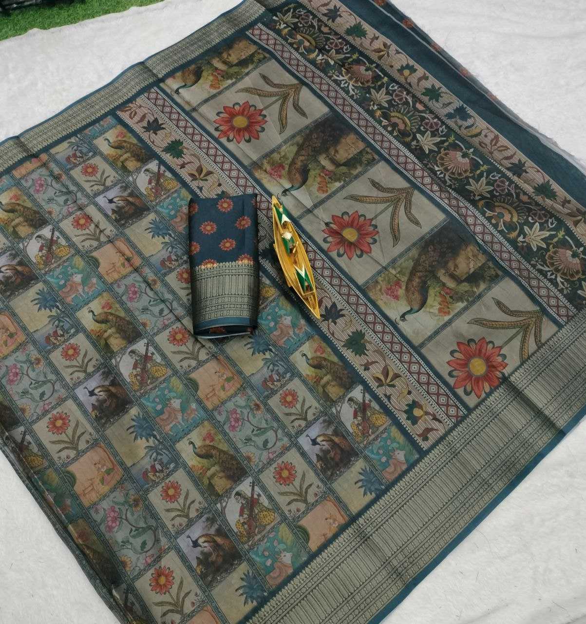 Ynf Soft Silk KESH525 PICHWAI Sarees Wholesale Designer Sarees Kalamkari Sarees Traditional Sarees Manufacturer- Kapda Export