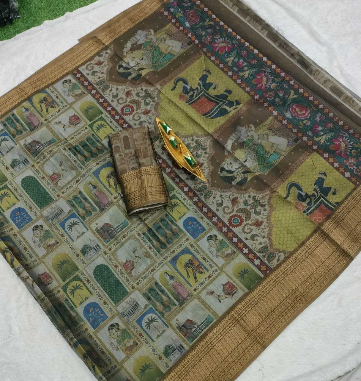 Ynf Soft Silk KESH525 PICHWAI Sarees Wholesale Designer Sarees Kalamkari Sarees Traditional Sarees Manufacturer- Kapda Export