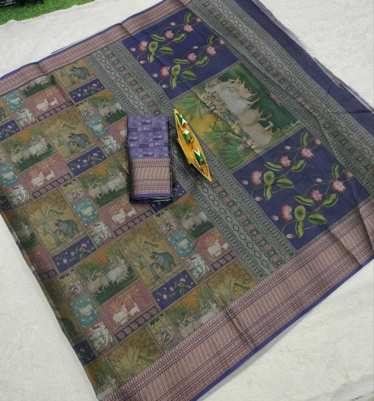 Ynf Soft Silk KESH525 PICHWAI Sarees Wholesale Designer Sarees Kalamkari Sarees Traditional Sarees Manufacturer- Kapda Export
