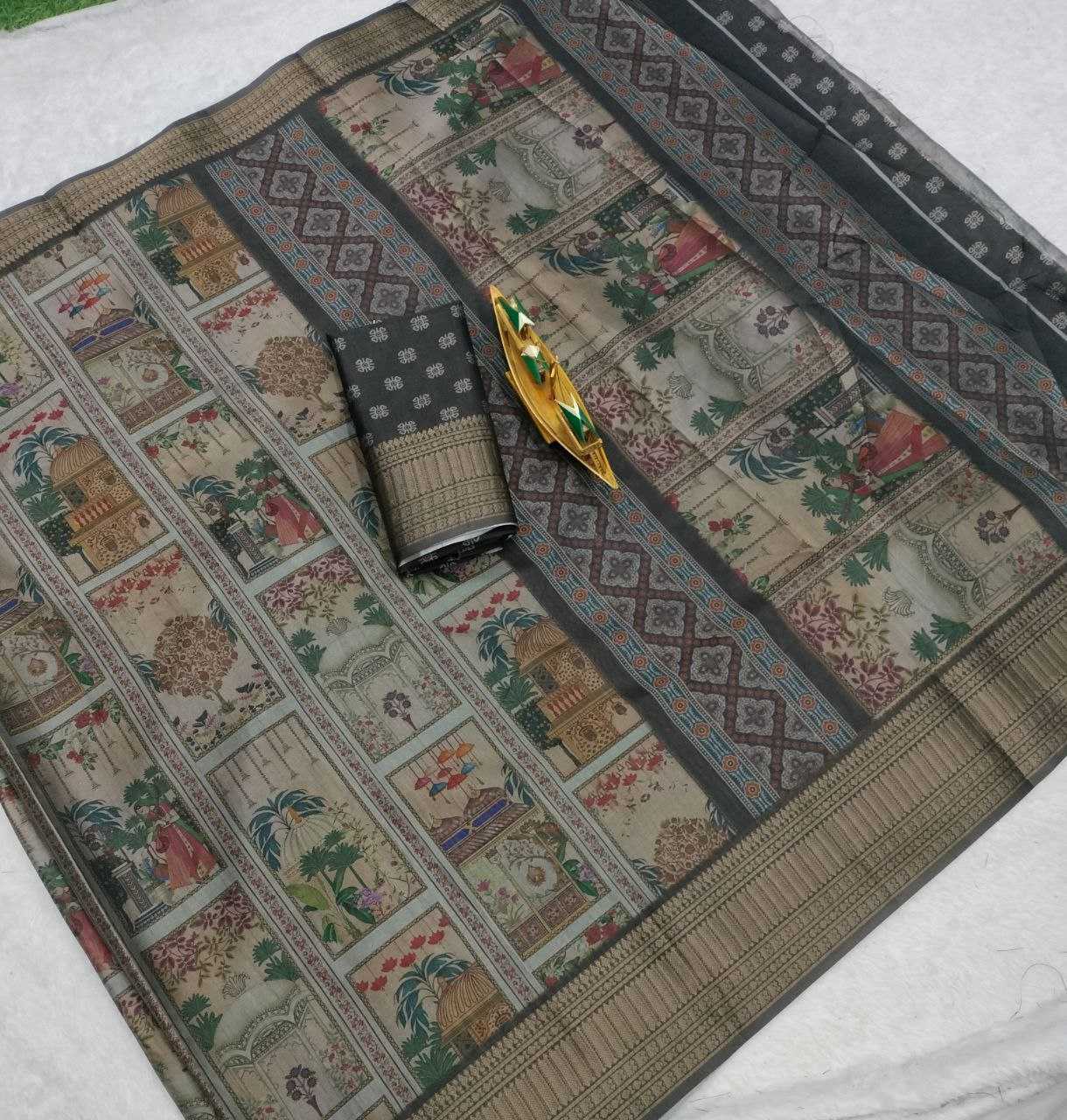 Ynf Soft Silk KESH525 PICHWAI Sarees Wholesale Designer Sarees Kalamkari Sarees Traditional Sarees Manufacturer- Kapda Export