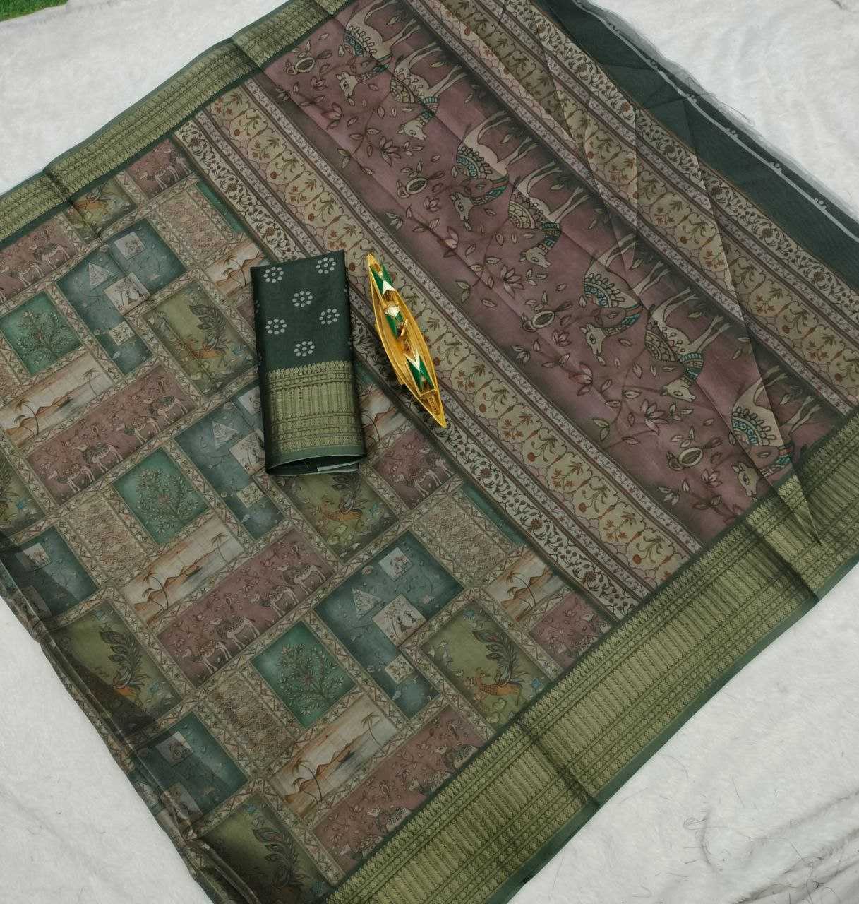 Ynf Soft Silk KESH525 PICHWAI Sarees Wholesale Designer Sarees Kalamkari Sarees Traditional Sarees Manufacturer- Kapda Export