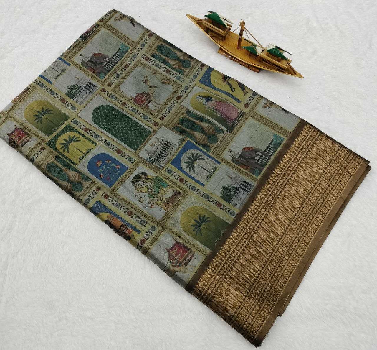 Ynf Soft Silk KESH525 PICHWAI Sarees Wholesale Designer Sarees Kalamkari Sarees Traditional Sarees Manufacturer- Kapda Export