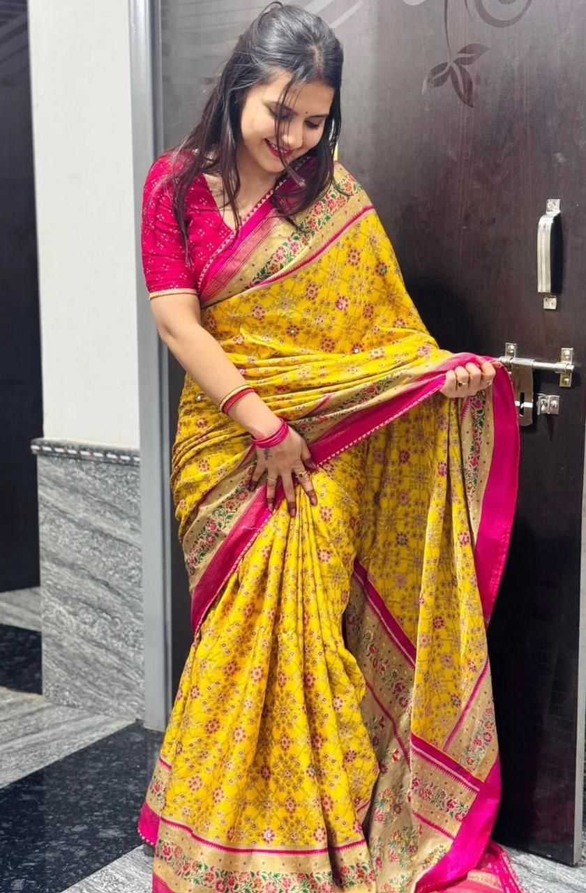 Ynf Soft Silk KESH649 Rihanaah Silk Sarees Wholesale Soft Silk Sarees Printed Silk Saree Designer Silk Sarees Manufacturer- Kapda Export