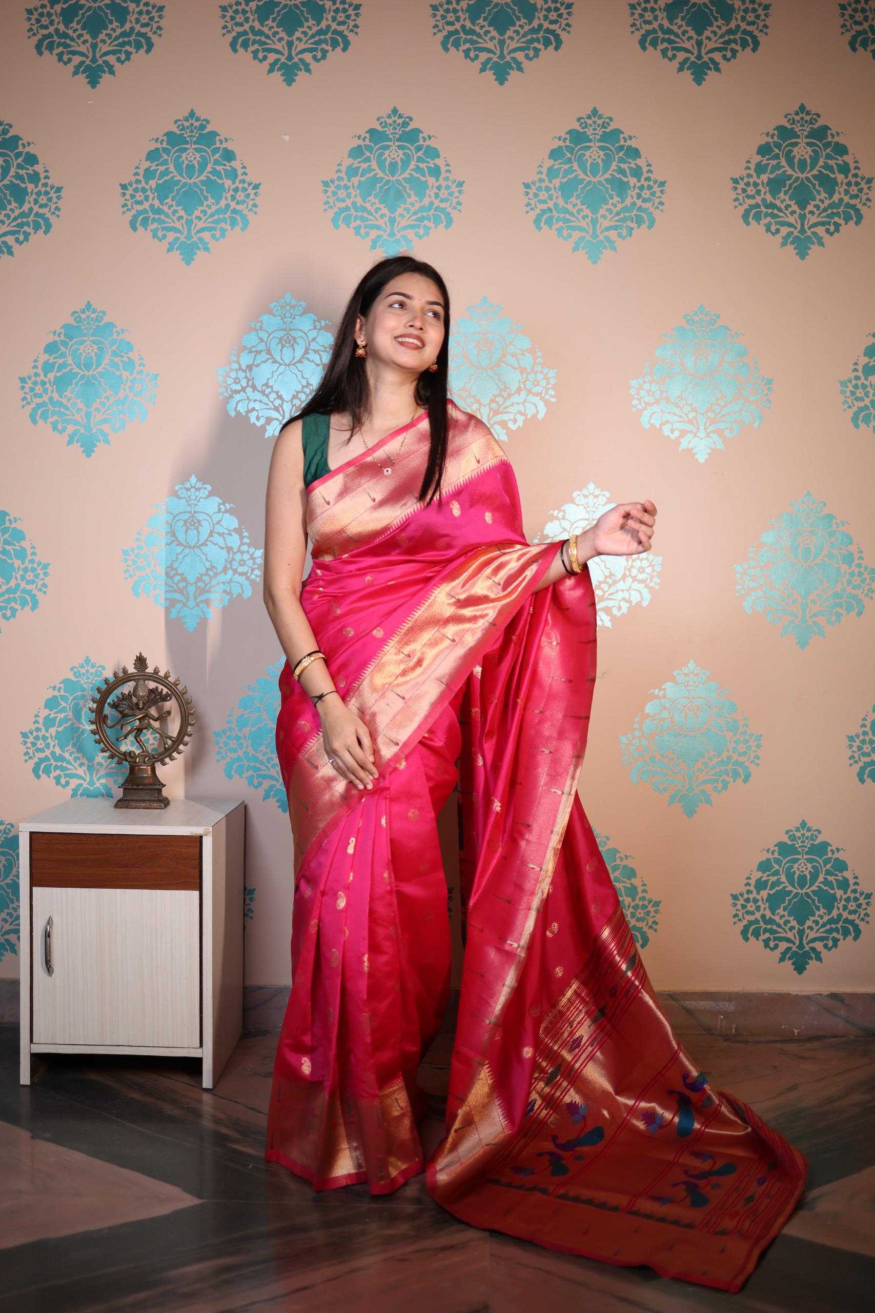 Ynf Soft Silk KESH672 morni paithani Silk Sarees Wholesale Soft Silk Sarees Designer Silk Sarees Zari Border Silk Sarees Manufacturer- Kapda Export