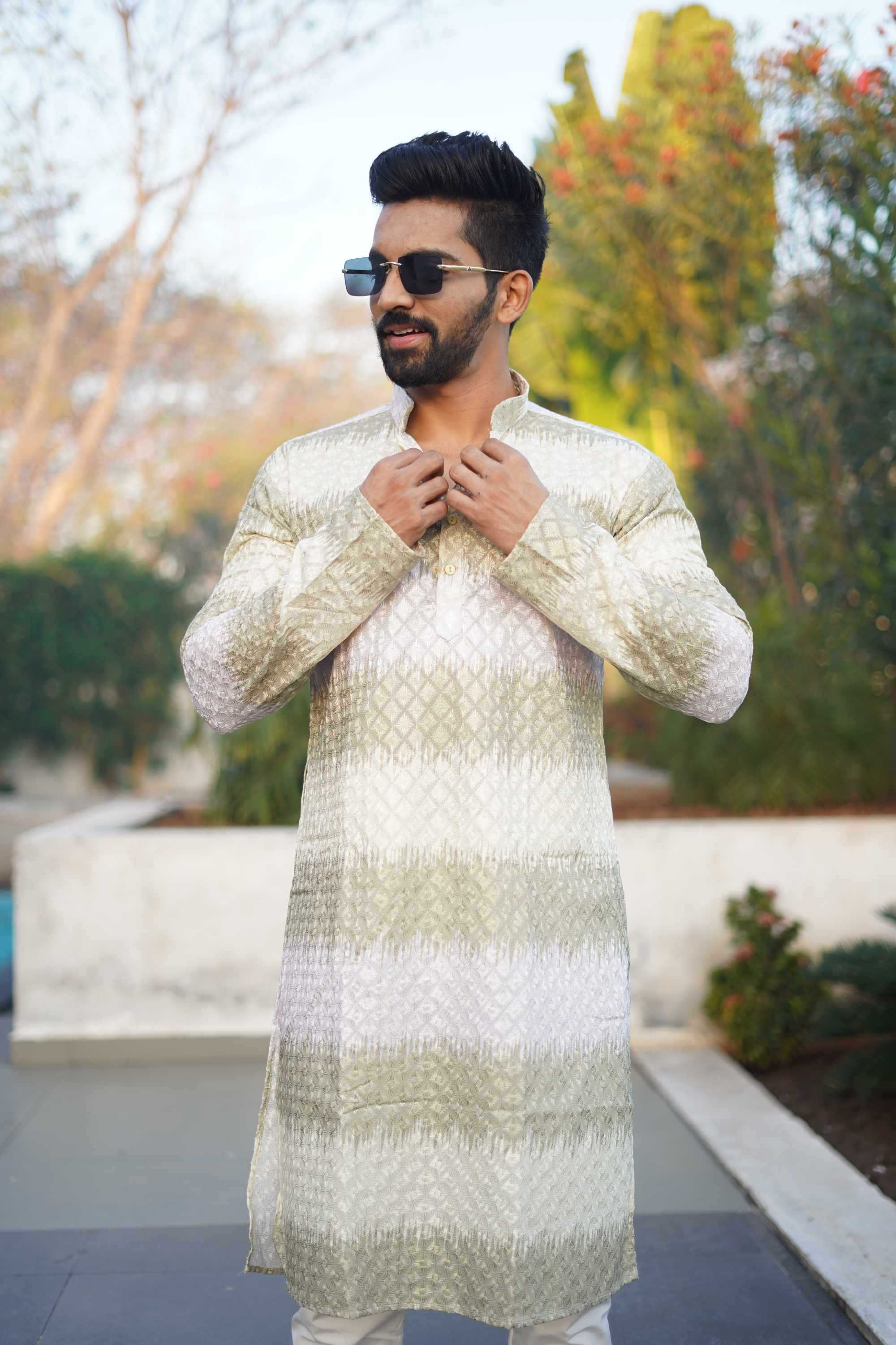 Ynf Soft Silk KESH747 RAINBOW Mens Wear Wholesale Mens Kurta Pyjama Men Cotton Kurta Embroidered Kurta Pajama Manufacturer- Kapda Export