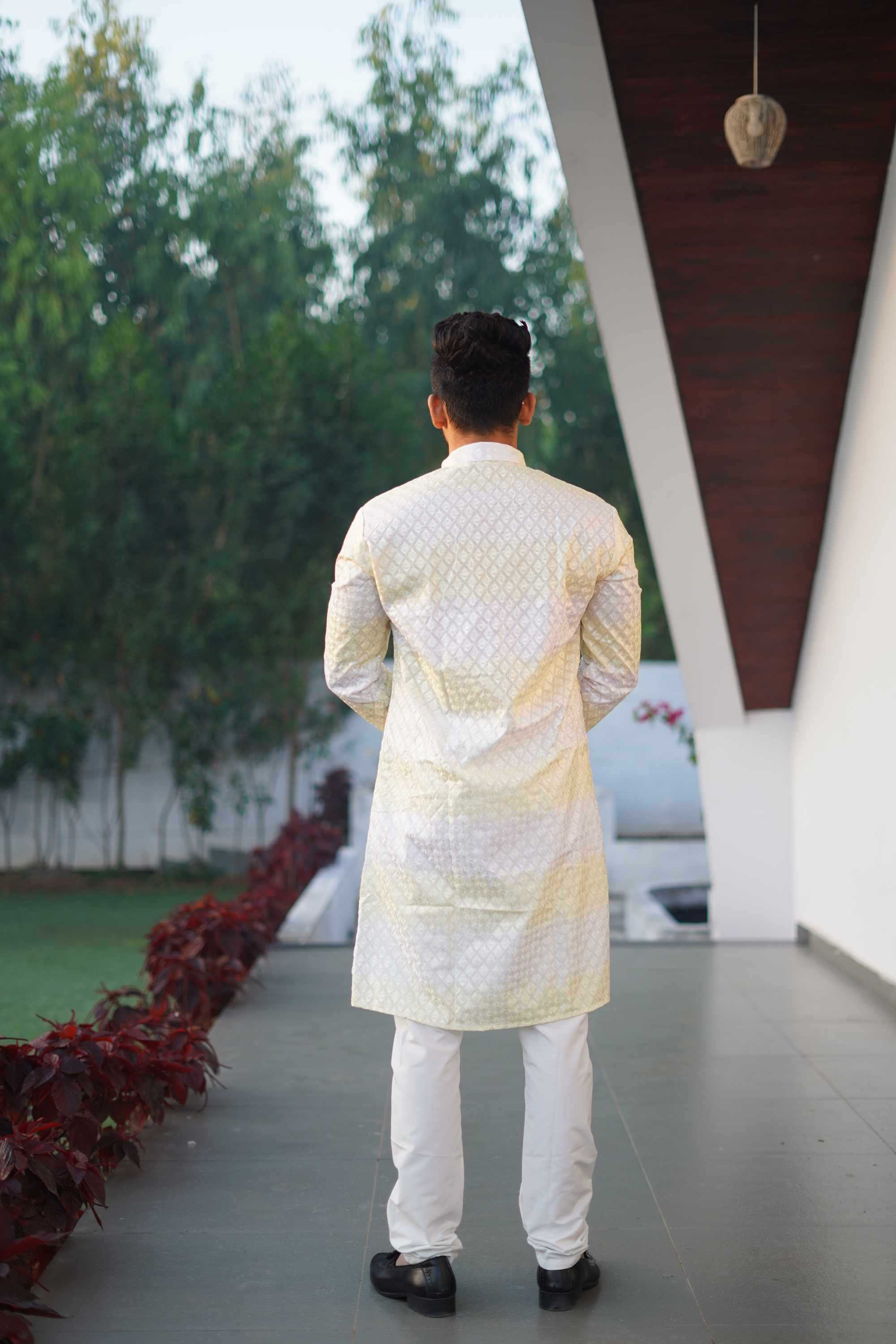 Ynf Soft Silk KESH747 RAINBOW Mens Wear Wholesale Mens Kurta Pyjama Men Cotton Kurta Embroidered Kurta Pajama Manufacturer- Kapda Export