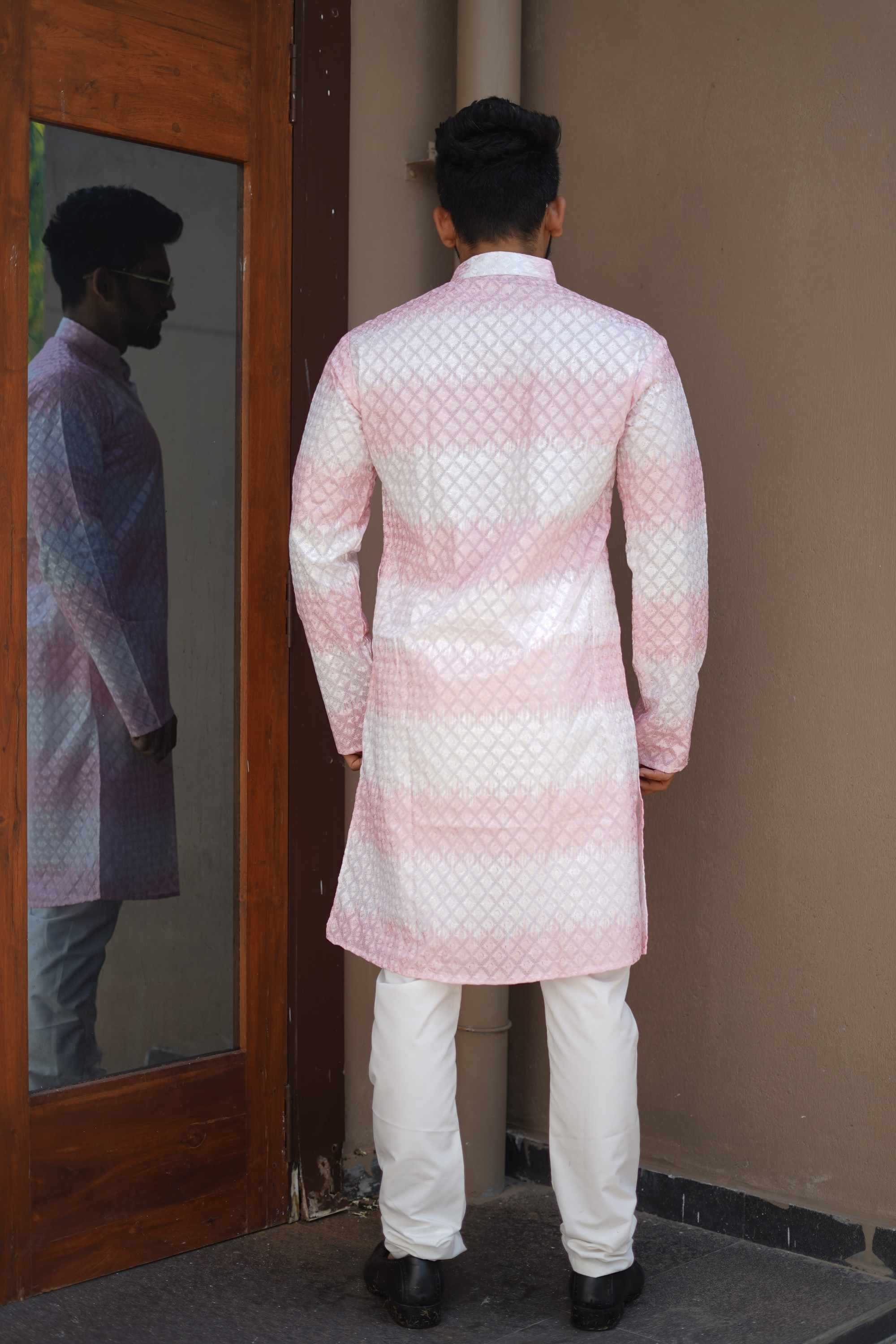 Ynf Soft Silk KESH747 RAINBOW Mens Wear Wholesale Mens Kurta Pyjama Men Cotton Kurta Embroidered Kurta Pajama Manufacturer- Kapda Export