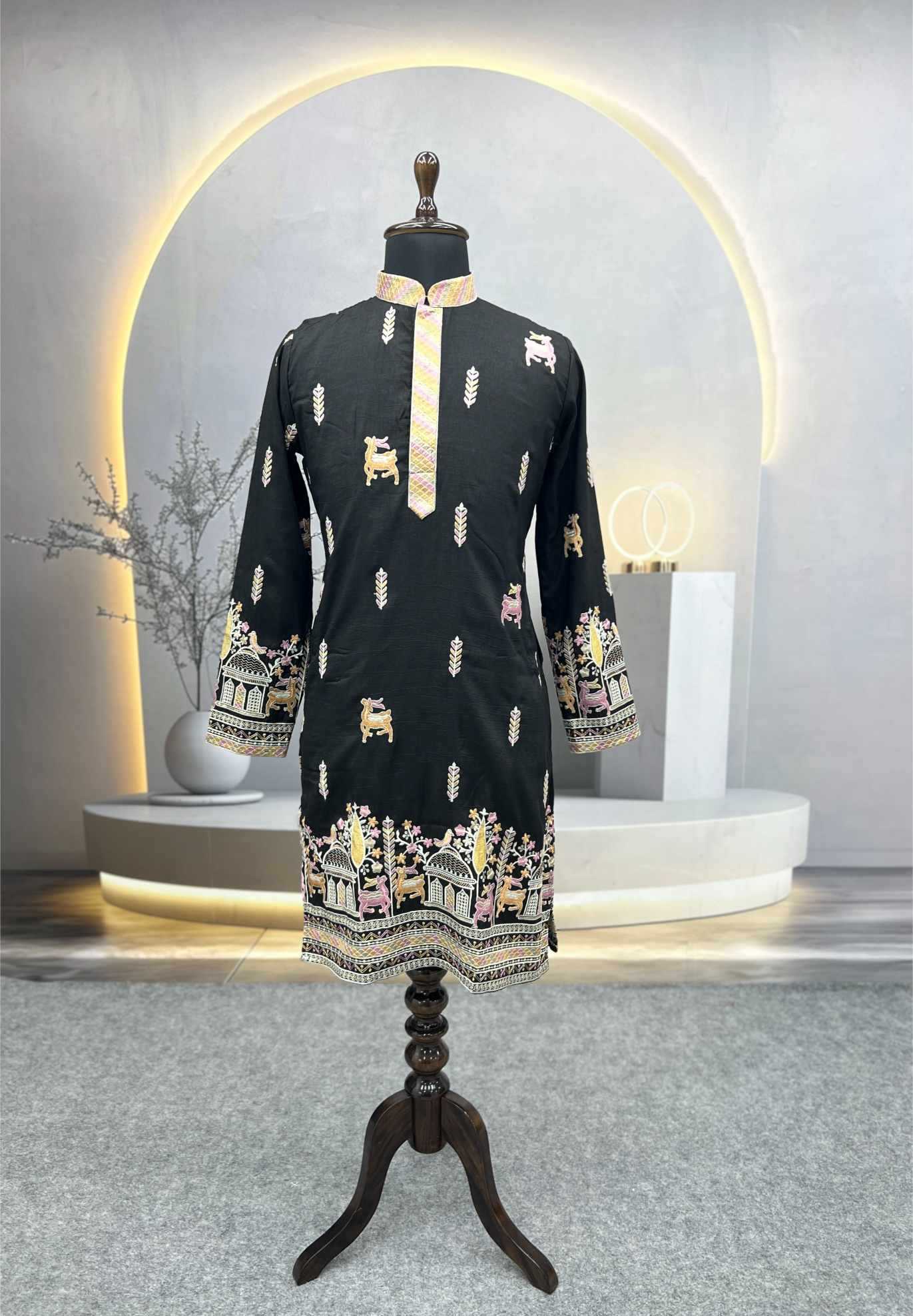 Ynf Soft Silk KESH747 RIVAYAT Mens Wear Wholesale Men Cotton Kurta Embroidered Kurta Pajama Designer Ethnic Set Manufacturer- Kapda Export