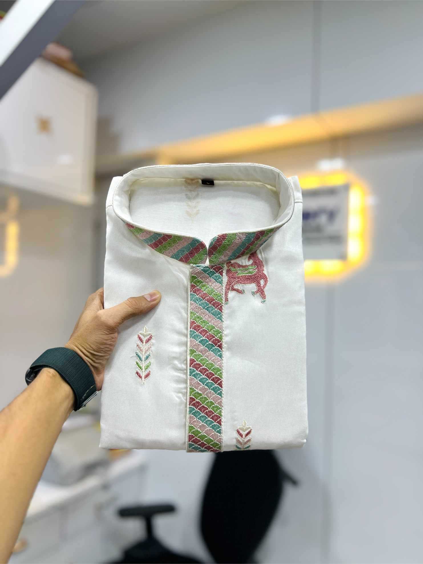 Ynf Soft Silk KESH747 RIVAYAT Mens Wear Wholesale Men Cotton Kurta Embroidered Kurta Pajama Designer Ethnic Set Manufacturer- Kapda Export