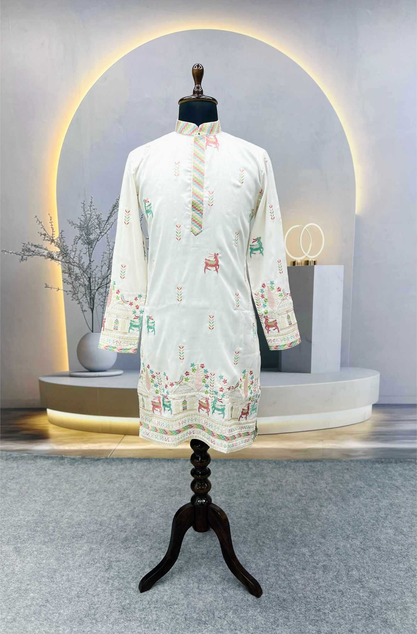Ynf Soft Silk KESH747 RIVAYAT Mens Wear Wholesale Men Cotton Kurta Embroidered Kurta Pajama Designer Ethnic Set Manufacturer- Kapda Export