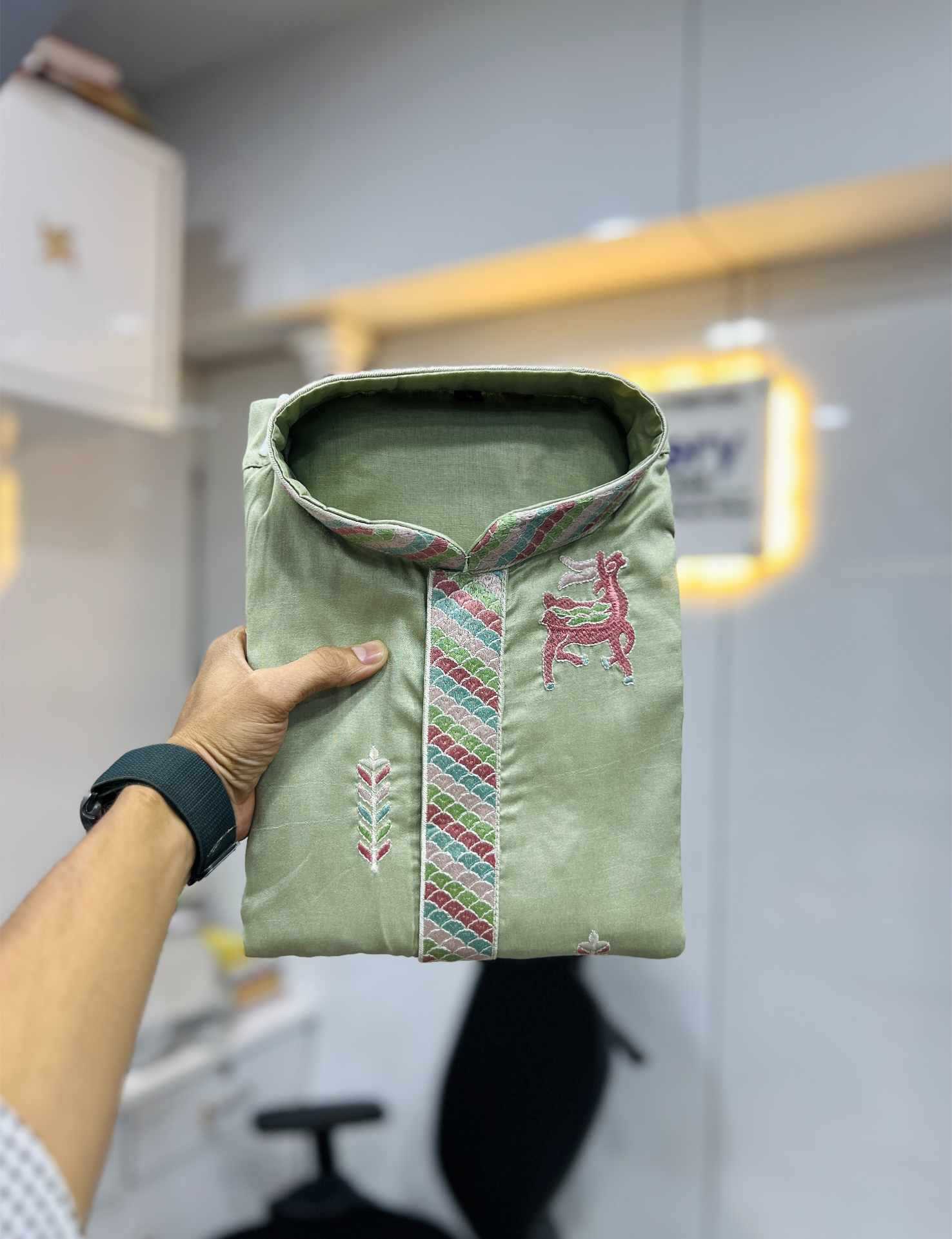 Ynf Soft Silk KESH747 RIVAYAT Mens Wear Wholesale Men Cotton Kurta Embroidered Kurta Pajama Designer Ethnic Set Manufacturer- Kapda Export