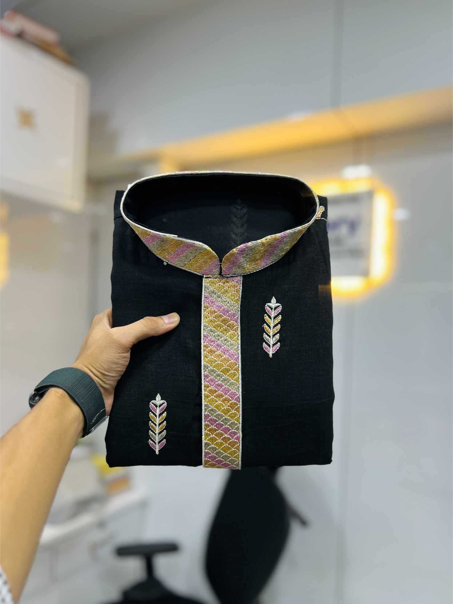 Ynf Soft Silk KESH747 RIVAYAT Mens Wear Wholesale Men Cotton Kurta Embroidered Kurta Pajama Designer Ethnic Set Manufacturer- Kapda Export