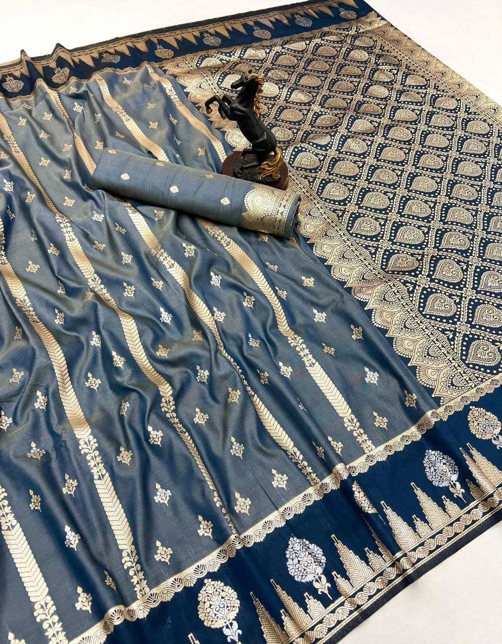 Ynf Soft Silk RIN211 Amrapali Sarees Wholesale Party Wear Sarees Festive Sarees Zari Sarees Manufacturer- Kapda Export