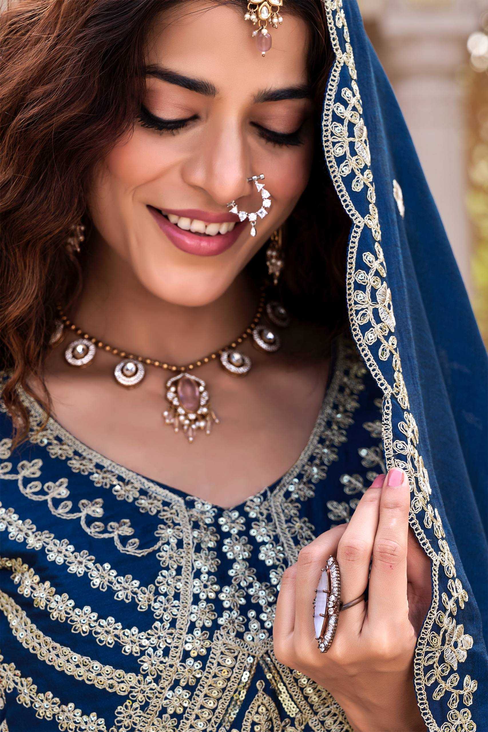 Ynf Soft Vichitra KESH498 161 Lehengas Wholesale Designer Lehenga Embroidered Lehenga Sequins Lehenga Manufacturer- Kapda Export