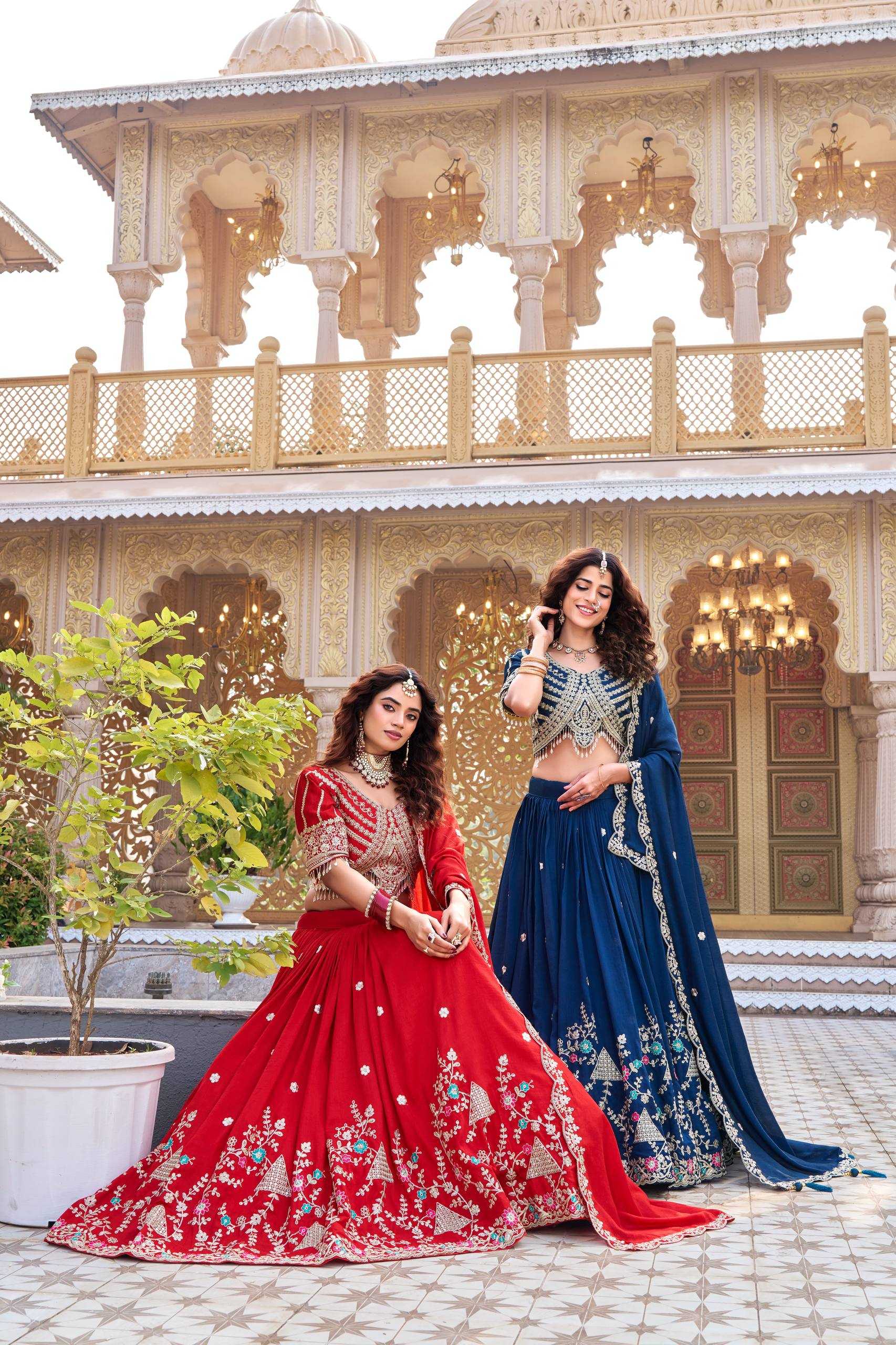 Ynf Soft Vichitra KESH498 161 Lehengas Wholesale Designer Lehenga Embroidered Lehenga Sequins Lehenga Manufacturer- Kapda Export