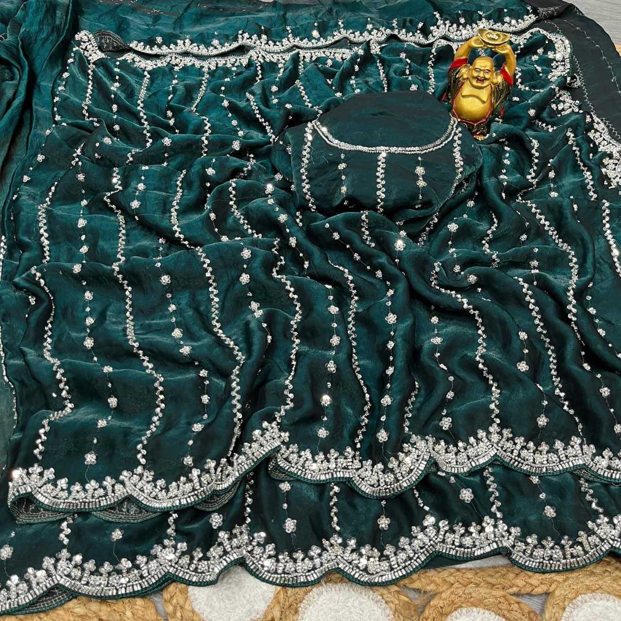 Ynf Space Silk RIN216 Avni Sarees Wholesale Hand Work Sarees Cutwork Saree Traditional Sarees Manufacturer- Kapda Export