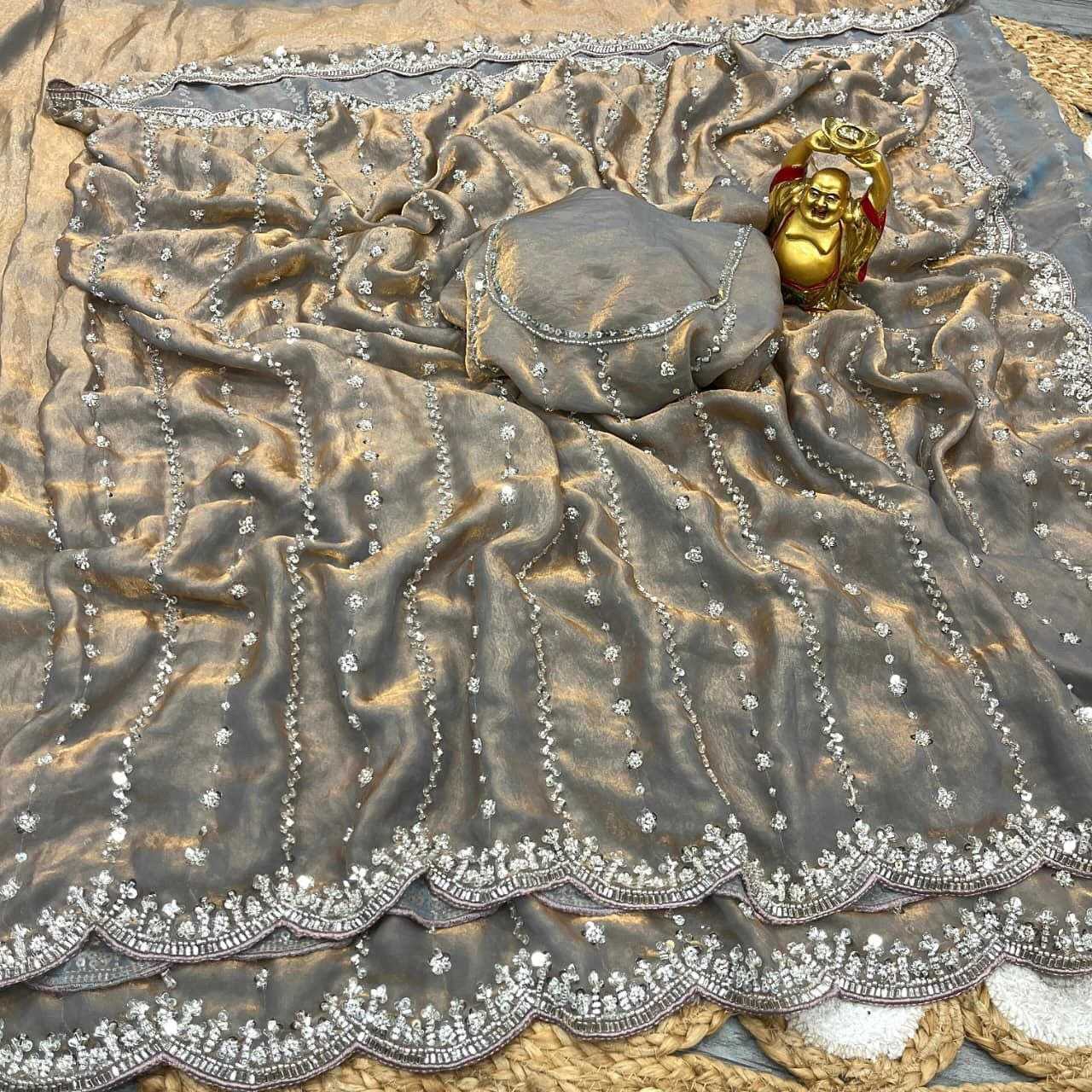 Ynf Space Silk RIN216 Avni Sarees Wholesale Hand Work Sarees Cutwork Saree Traditional Sarees Manufacturer- Kapda Export