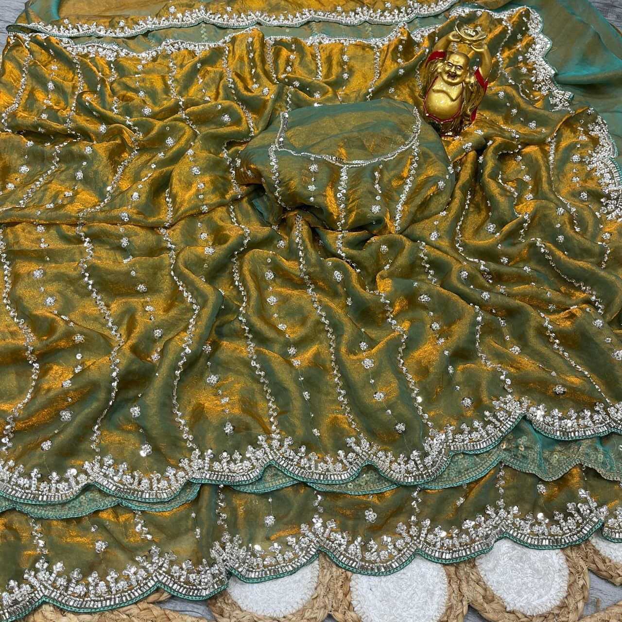 Ynf Space Silk RIN216 Avni Sarees Wholesale Hand Work Sarees Cutwork Saree Traditional Sarees Manufacturer- Kapda Export