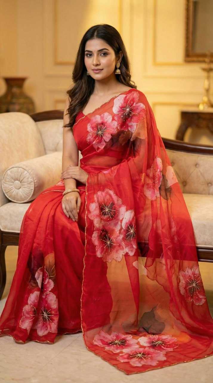 Ynf Tabby Silk KESH651 Meena Sarees Wholesale Printed Sarees Sequence Sarees Hand Work Sarees Manufacturer- Kapda Export