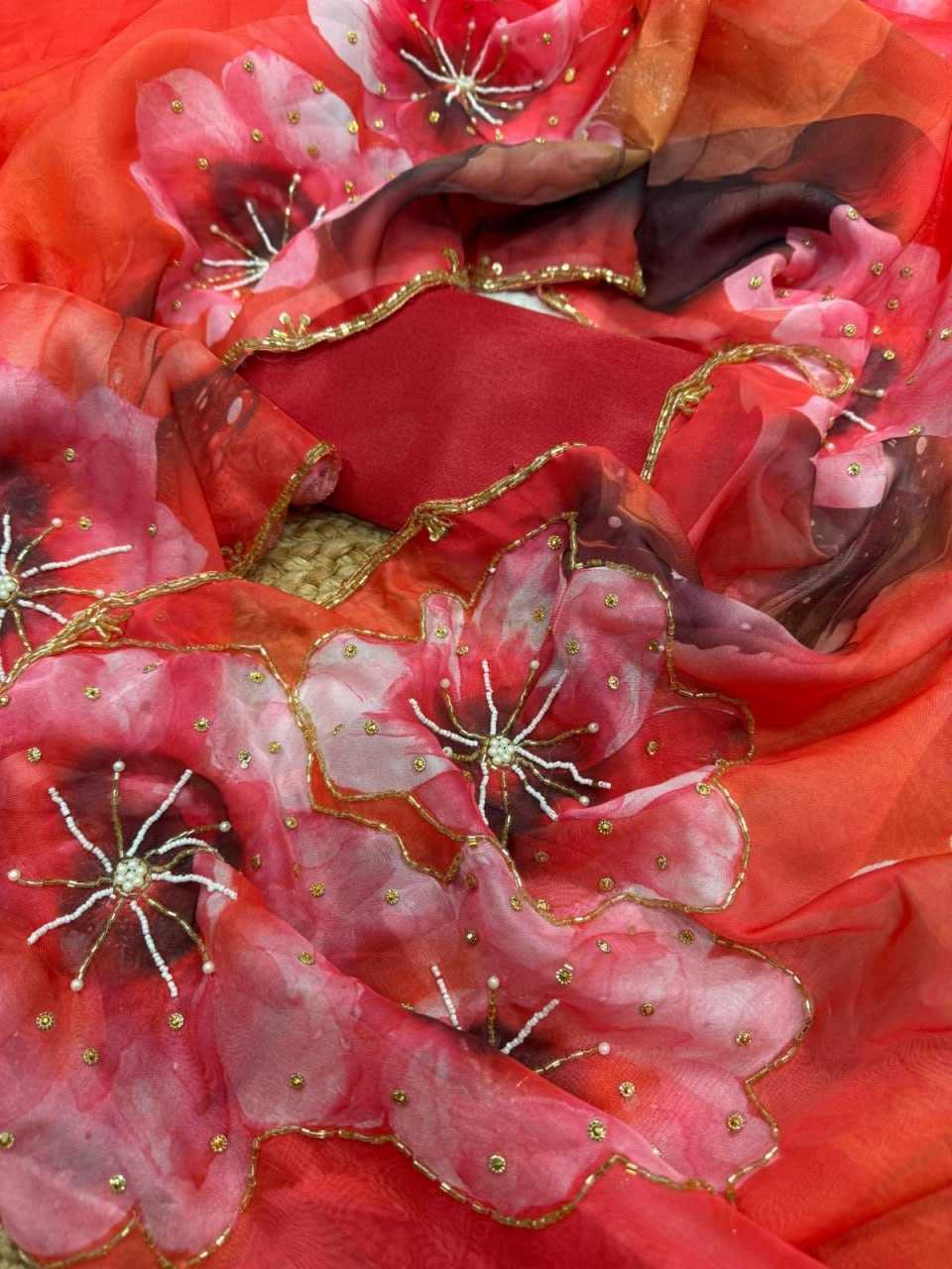 Ynf Tabby Silk KESH651 Meena Sarees Wholesale Printed Sarees Sequence Sarees Hand Work Sarees Manufacturer- Kapda Export