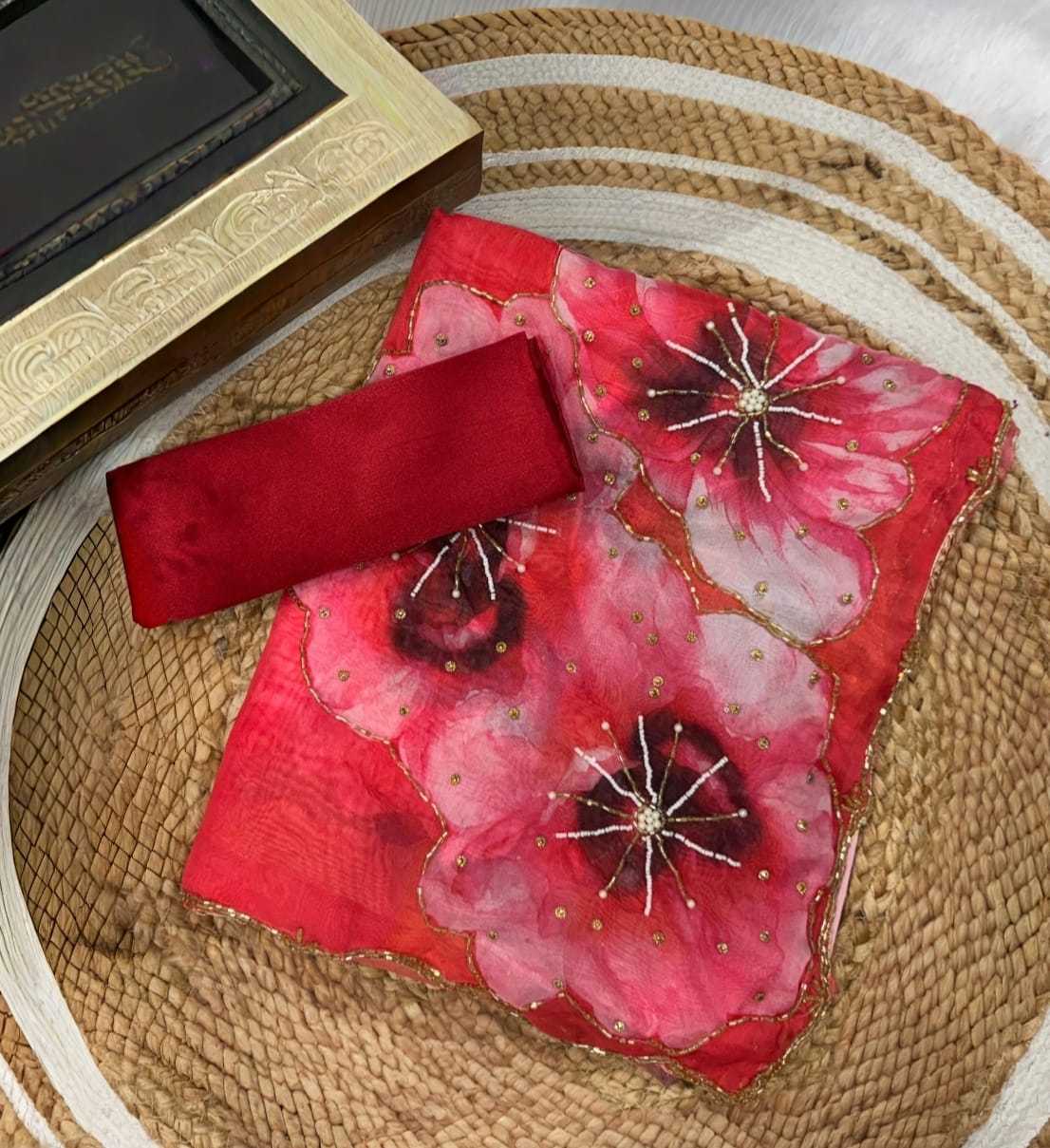 Ynf Tabby Silk KESH651 Meena Sarees Wholesale Printed Sarees Sequence Sarees Hand Work Sarees Manufacturer- Kapda Export