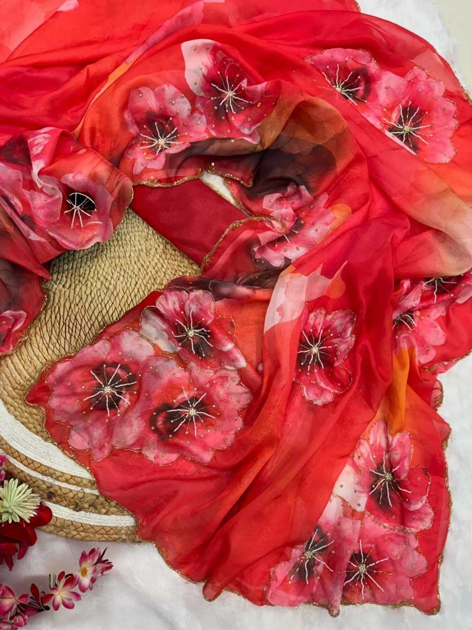 Ynf Tabby Silk KESH651 Meena Sarees Wholesale Printed Sarees Sequence Sarees Hand Work Sarees Manufacturer- Kapda Export