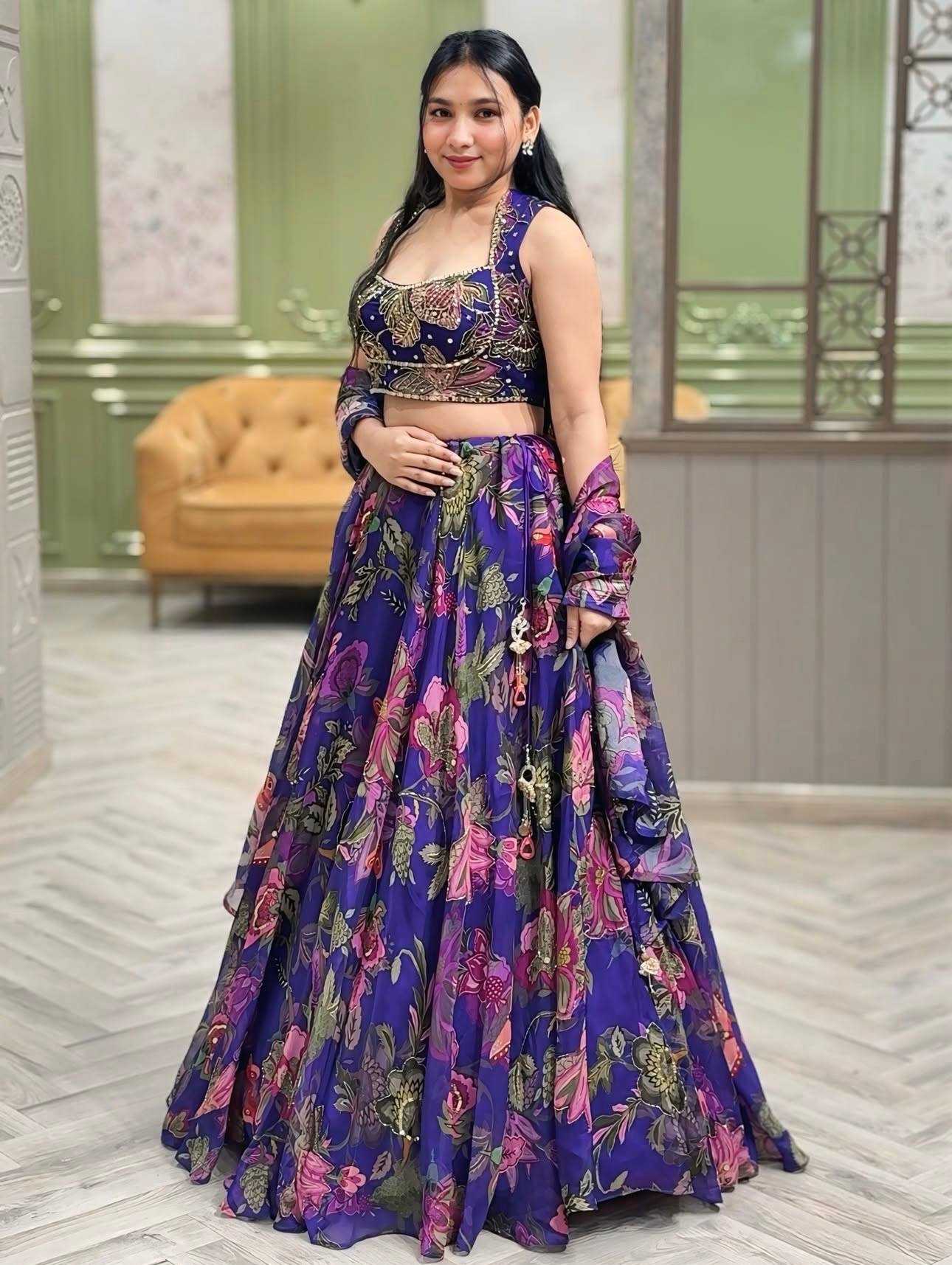 Ynf Tabby Silk RIN213 L374 Lehengas Wholesale Designer Lehenga Printed Lehenga Sequins Lehenga Manufacturer- Kapda Export