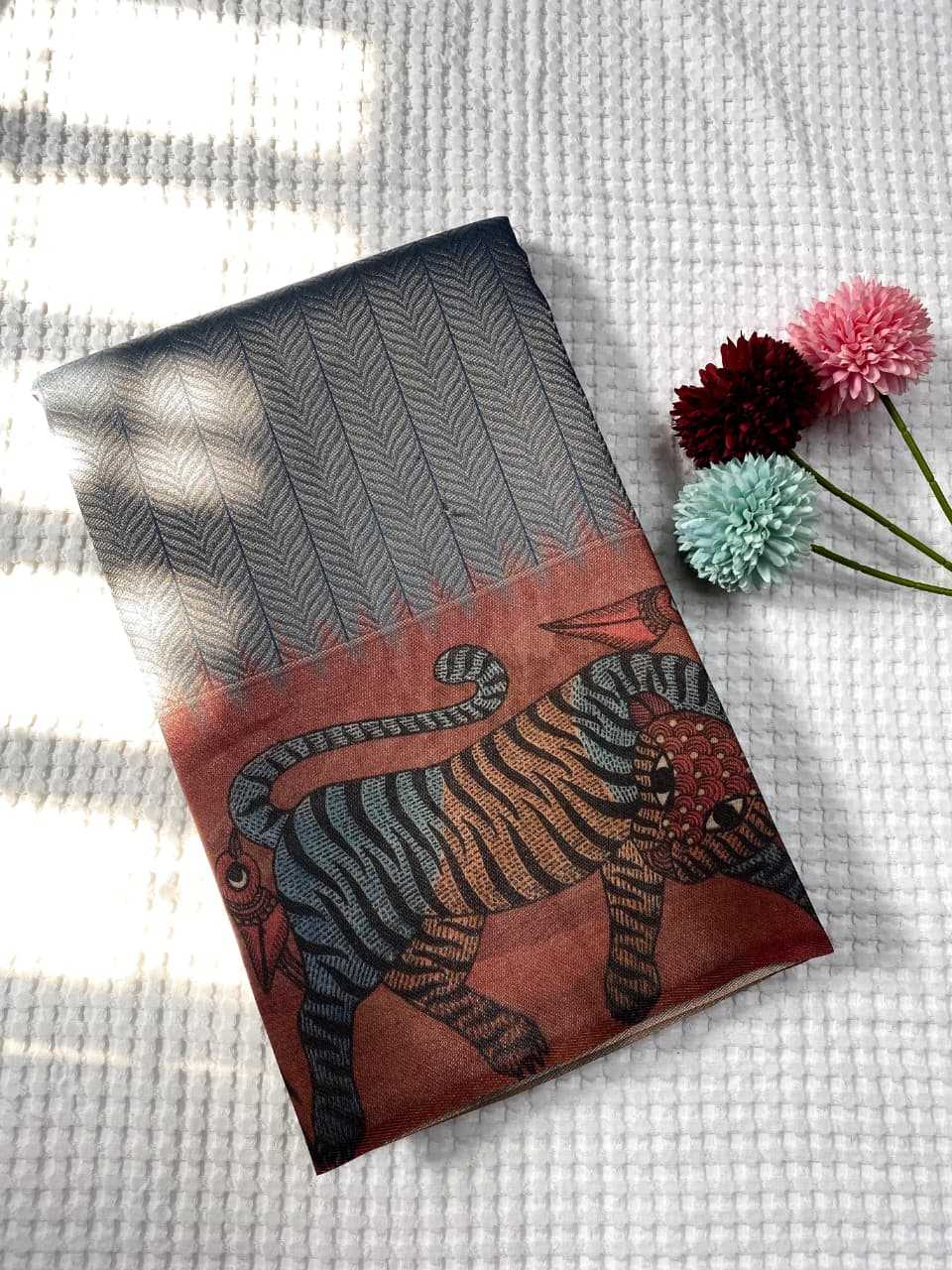 Ynf Tissue KESH249 Zarina Sarees Wholesale Designer Sarees Printed Sarees Jacquard Saree Manufacturer- Kapda Export