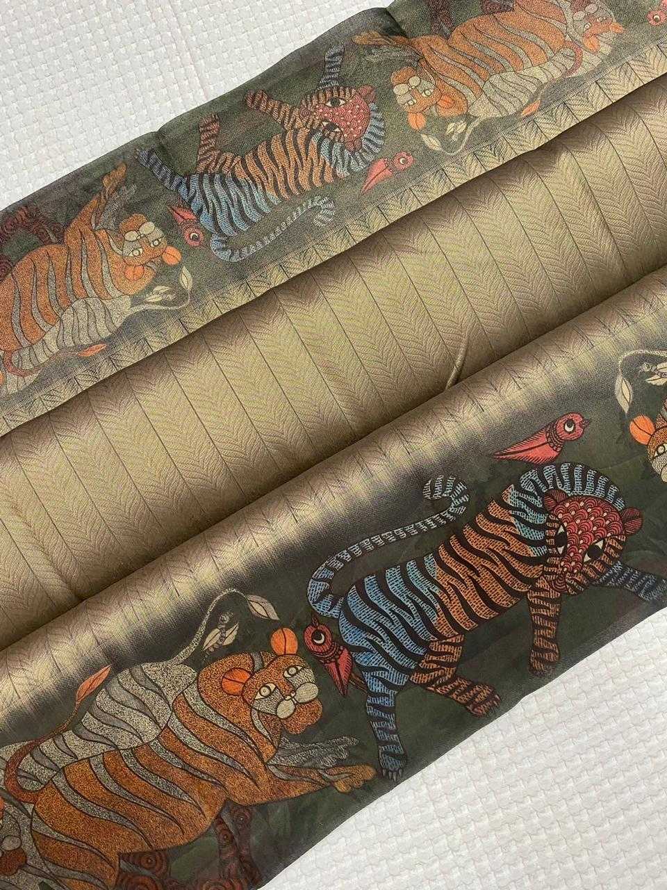 Ynf Tissue KESH249 Zarina Sarees Wholesale Designer Sarees Printed Sarees Jacquard Saree Manufacturer- Kapda Export