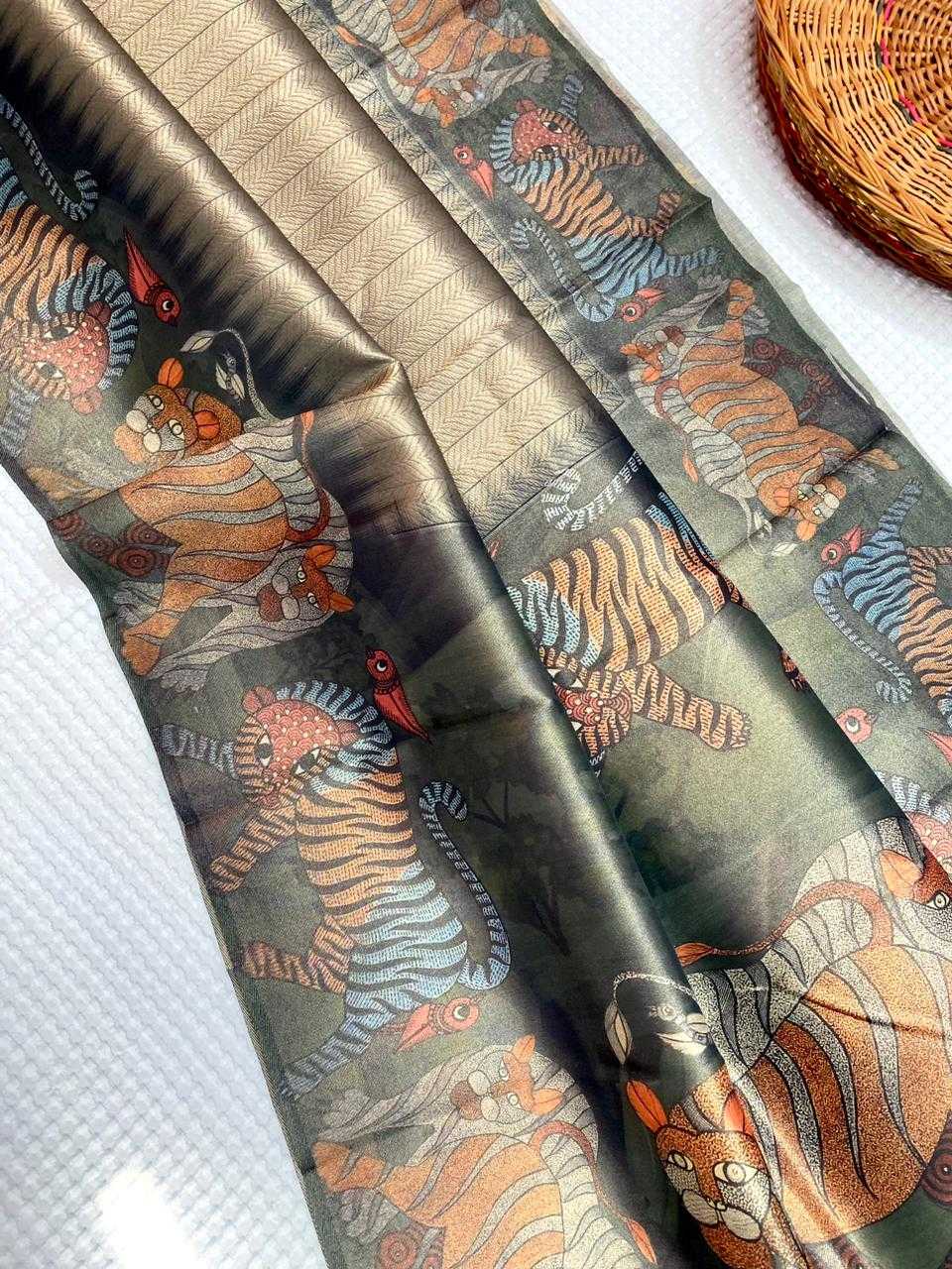 Ynf Tissue KESH249 Zarina Sarees Wholesale Designer Sarees Printed Sarees Jacquard Saree Manufacturer- Kapda Export