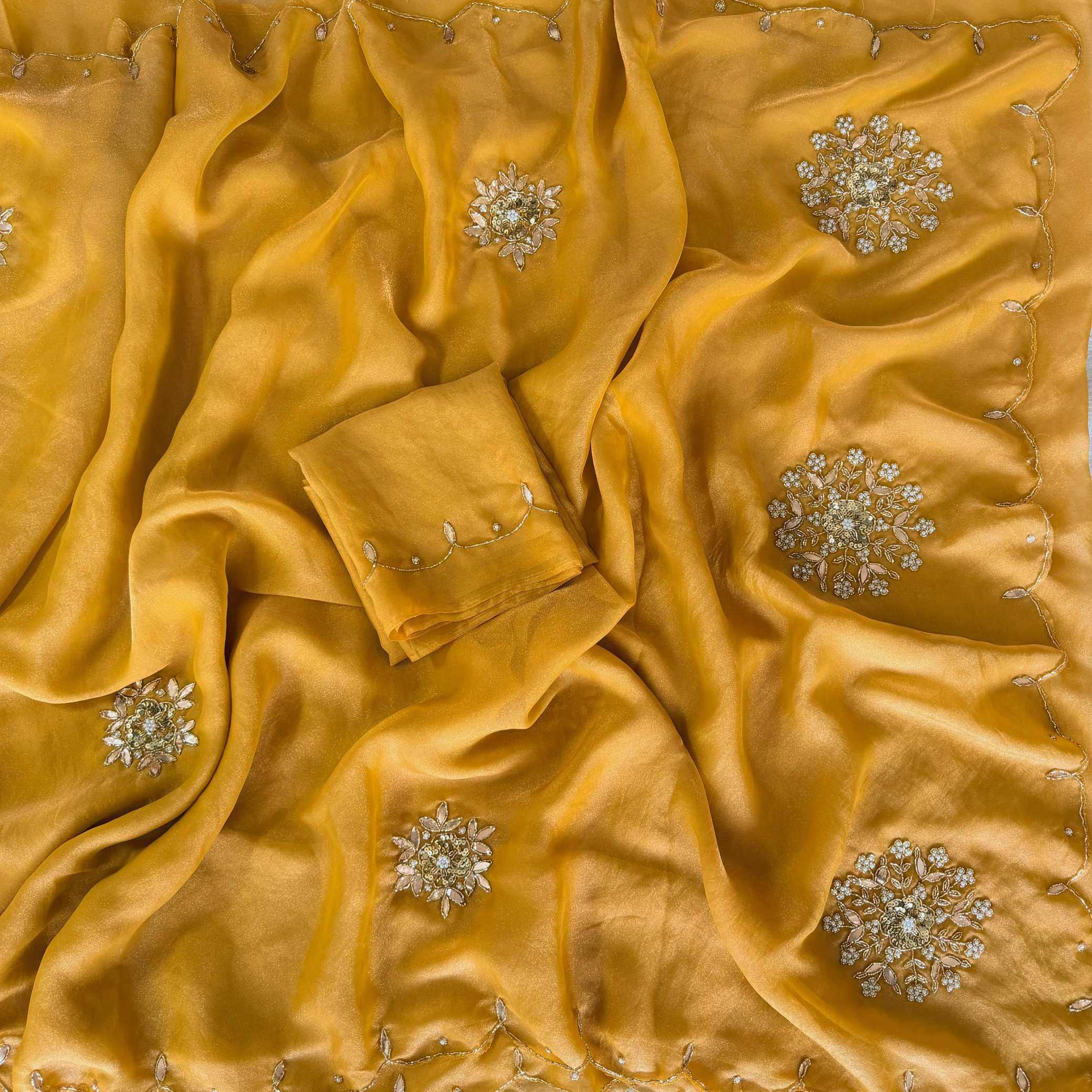 Ynf Tissue KESH549 Samaira Sarees Wholesale Designer Sarees Hand Work Sarees Gota Patti Sarees Manufacturer- Kapda Export