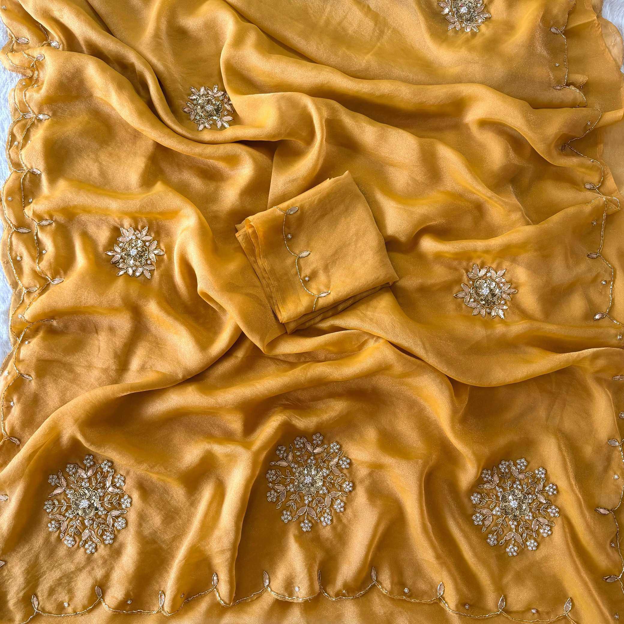 Ynf Tissue KESH549 Samaira Sarees Wholesale Designer Sarees Hand Work Sarees Gota Patti Sarees Manufacturer- Kapda Export