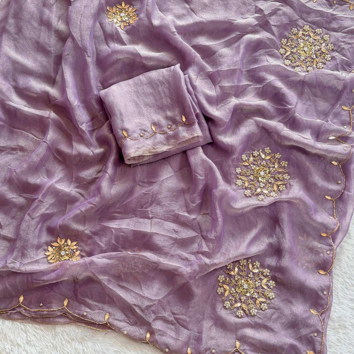 Ynf Tissue KESH549 Samaira Sarees Wholesale Designer Sarees Hand Work Sarees Gota Patti Sarees Manufacturer- Kapda Export