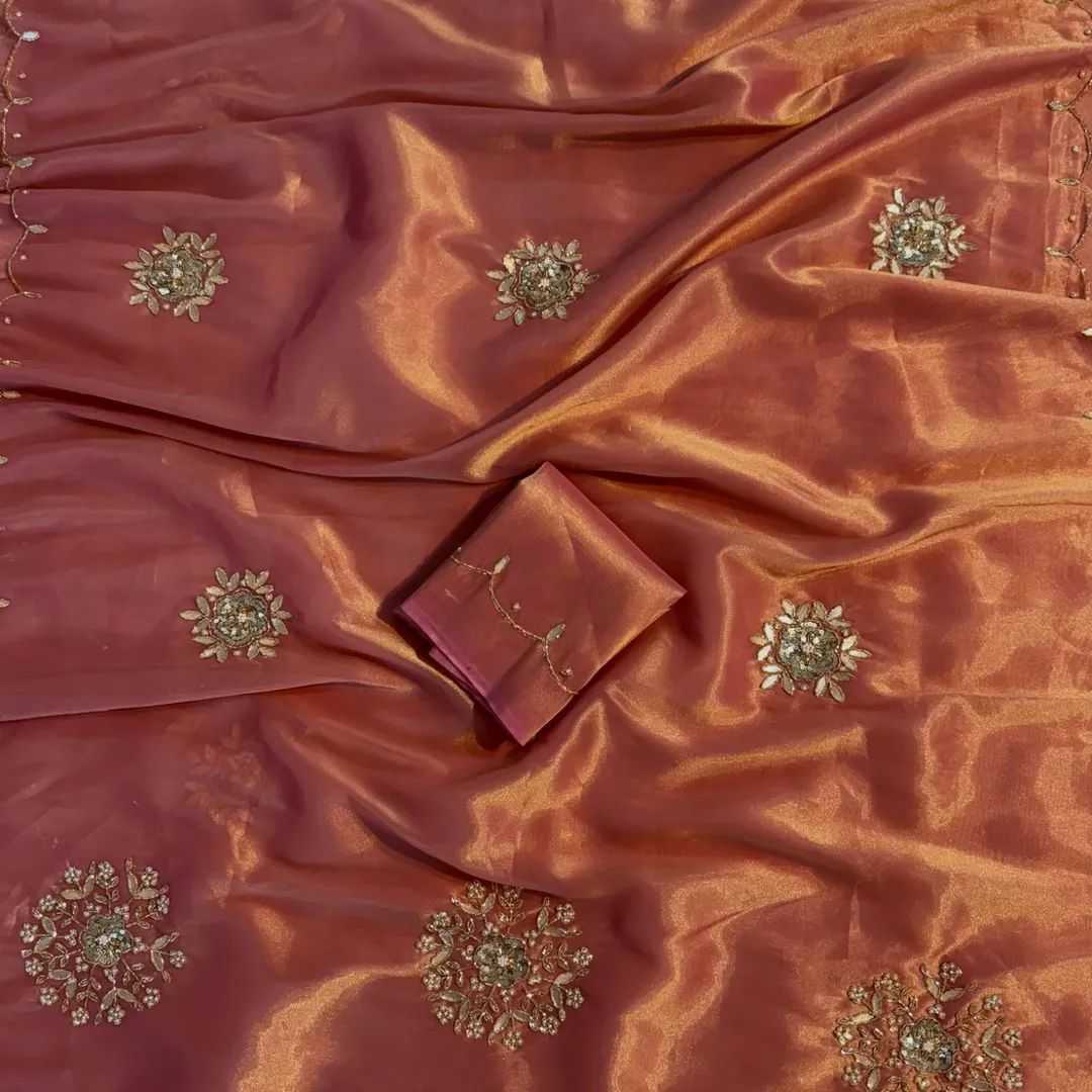 Ynf Tissue KESH549 Samaira Sarees Wholesale Designer Sarees Hand Work Sarees Gota Patti Sarees Manufacturer- Kapda Export