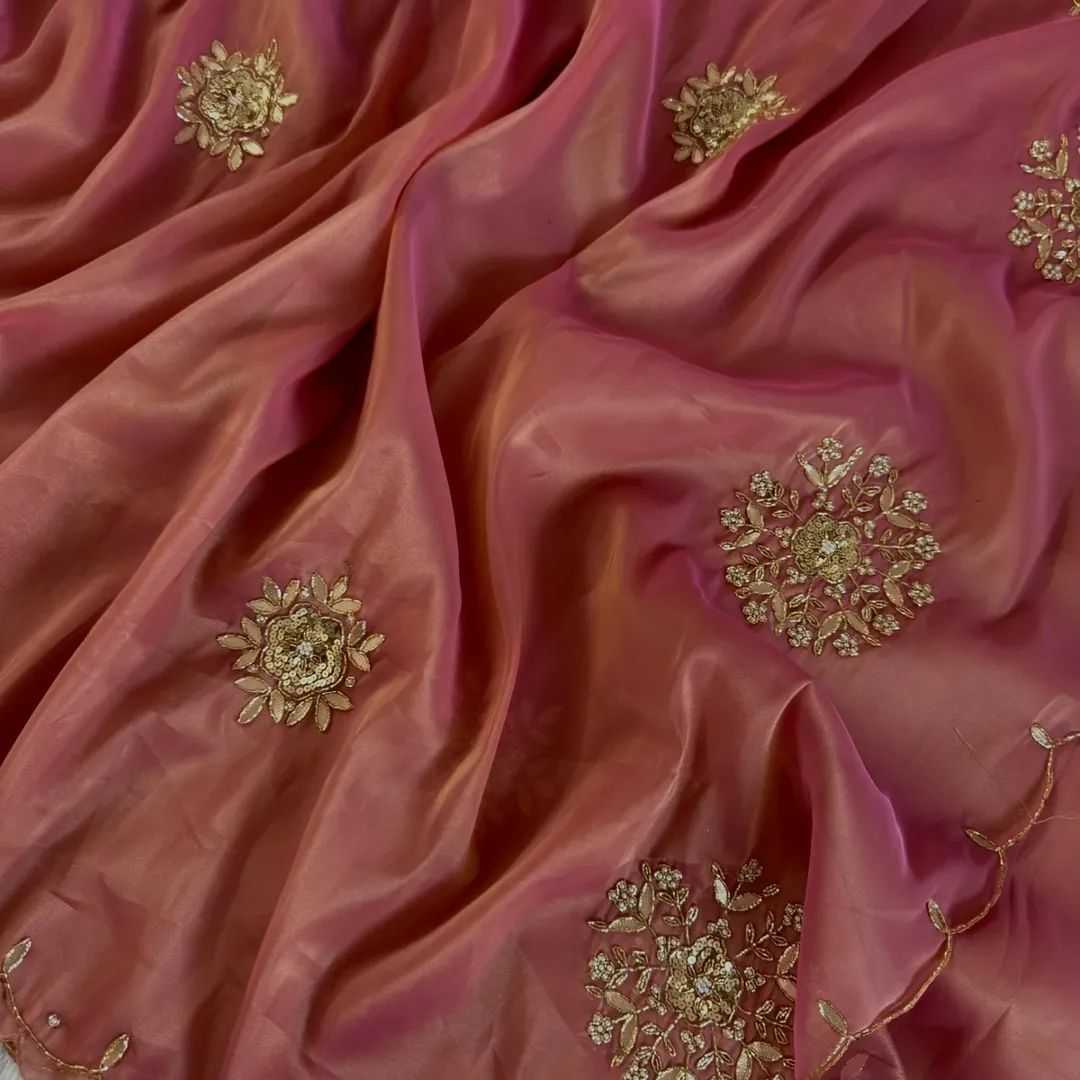 Ynf Tissue KESH549 Samaira Sarees Wholesale Designer Sarees Hand Work Sarees Gota Patti Sarees Manufacturer- Kapda Export