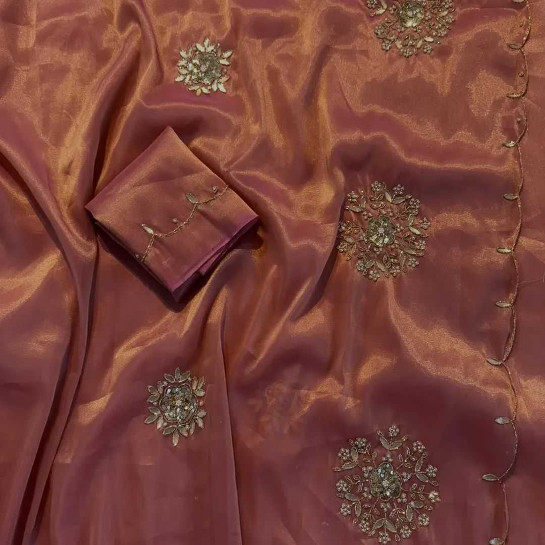 Ynf Tissue KESH549 Samaira Sarees Wholesale Designer Sarees Hand Work Sarees Gota Patti Sarees Manufacturer- Kapda Export