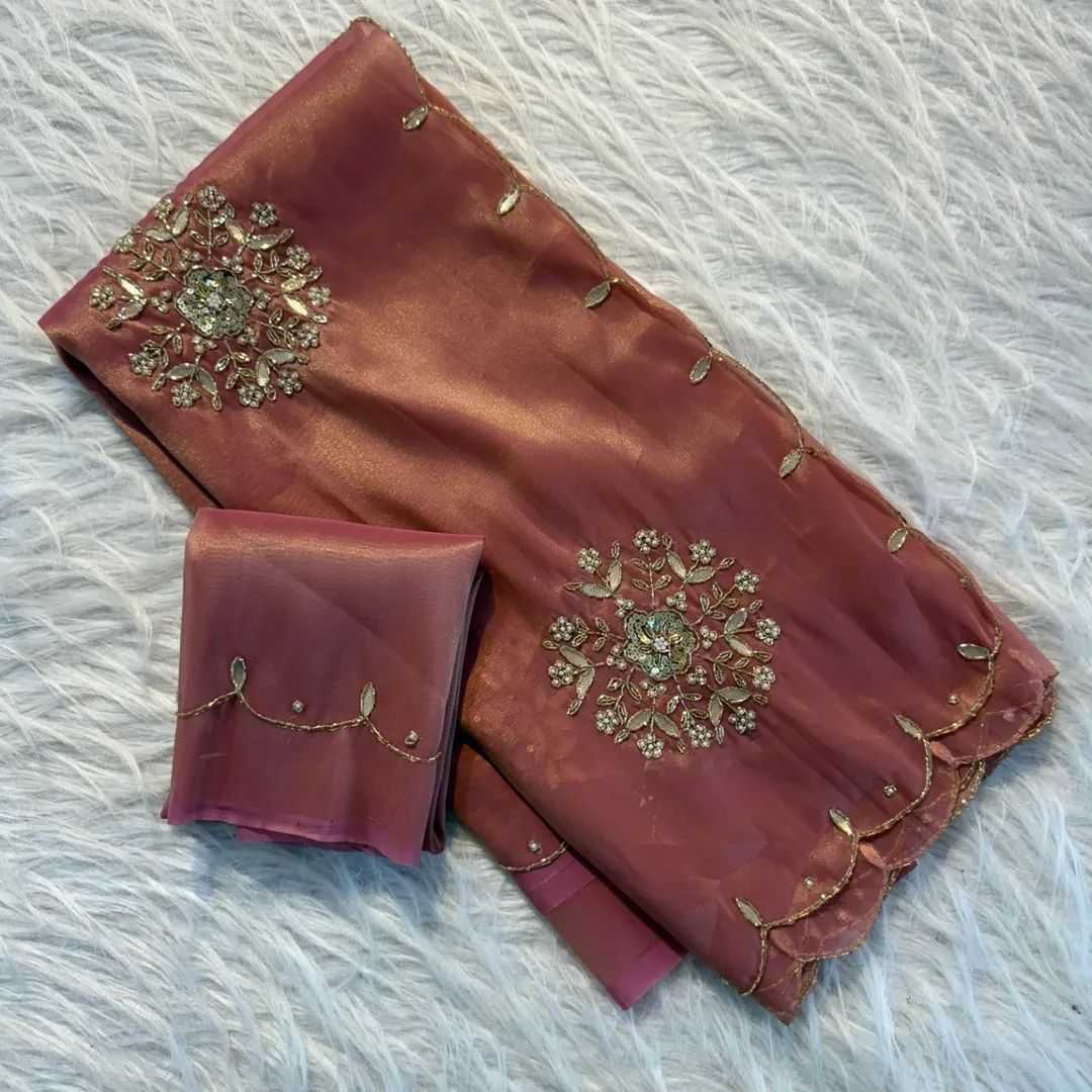 Ynf Tissue KESH549 Samaira Sarees Wholesale Designer Sarees Hand Work Sarees Gota Patti Sarees Manufacturer- Kapda Export