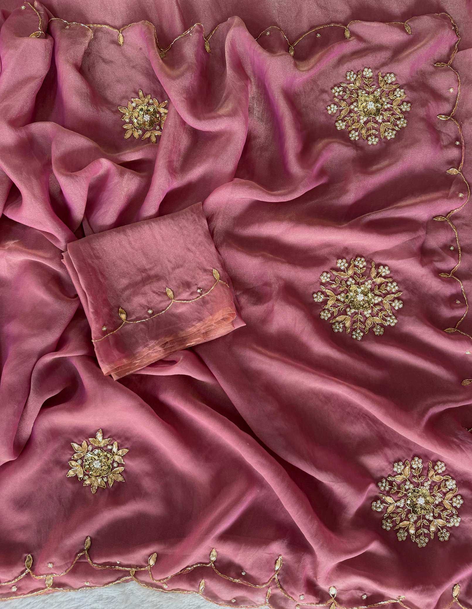 Ynf Tissue KESH549 Samaira Sarees Wholesale Designer Sarees Hand Work Sarees Gota Patti Sarees Manufacturer- Kapda Export