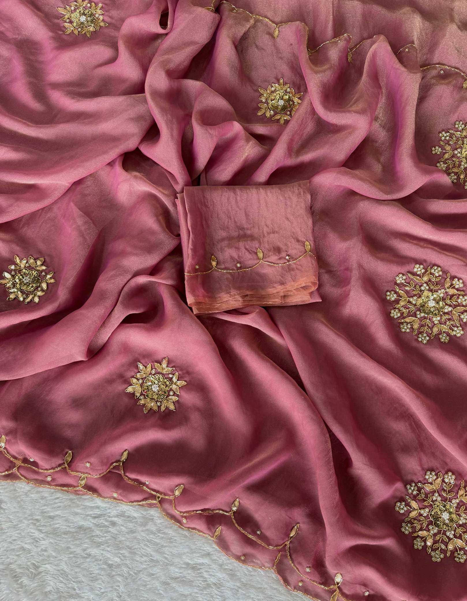 Ynf Tissue KESH549 Samaira Sarees Wholesale Designer Sarees Hand Work Sarees Gota Patti Sarees Manufacturer- Kapda Export