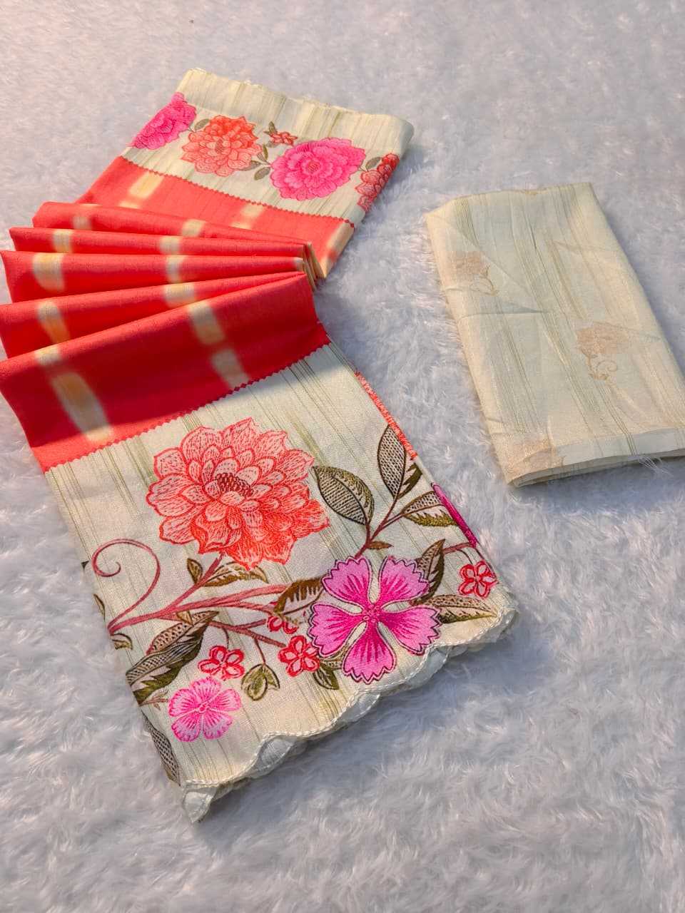 Ynf Tussar Silk KESH673 FLORA CUTWORK Silk Sarees Wholesale Tussar Silk Sarees Handloom Sarees Printed Silk Saree Manufacturer- Kapda Export