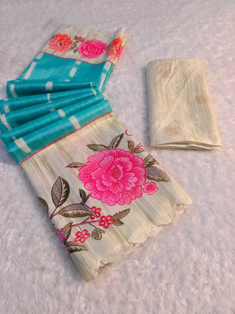 Ynf Tussar Silk KESH673 FLORA CUTWORK Silk Sarees Wholesale Tussar Silk Sarees Handloom Sarees Printed Silk Saree Manufacturer- Kapda Export