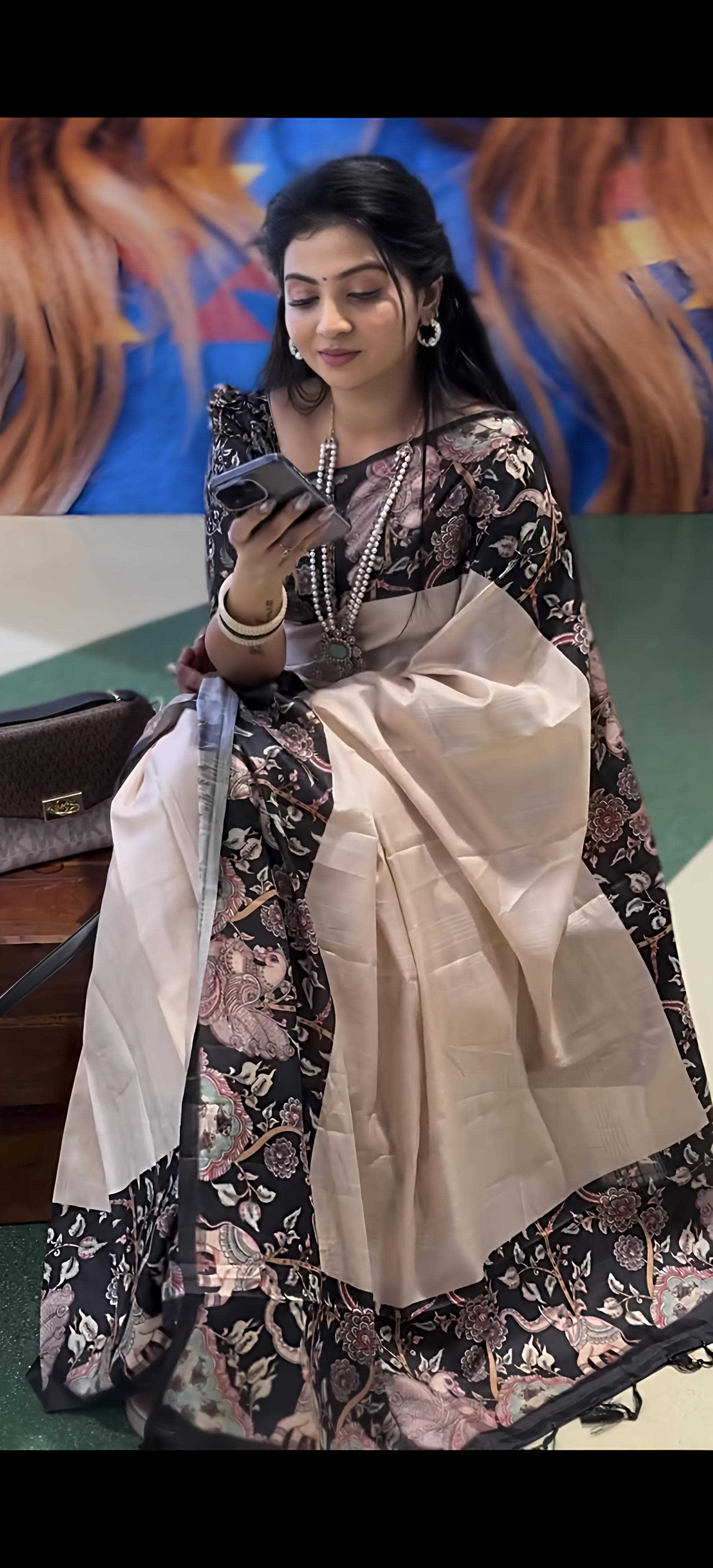 Ynf Tussar Silk KESH673 LAXMI HATHI Silk Sarees Festive Collections Wholesale Tussar Silk Sarees Printed Silk Saree Onam Collections Manufacturer- Kapda Export