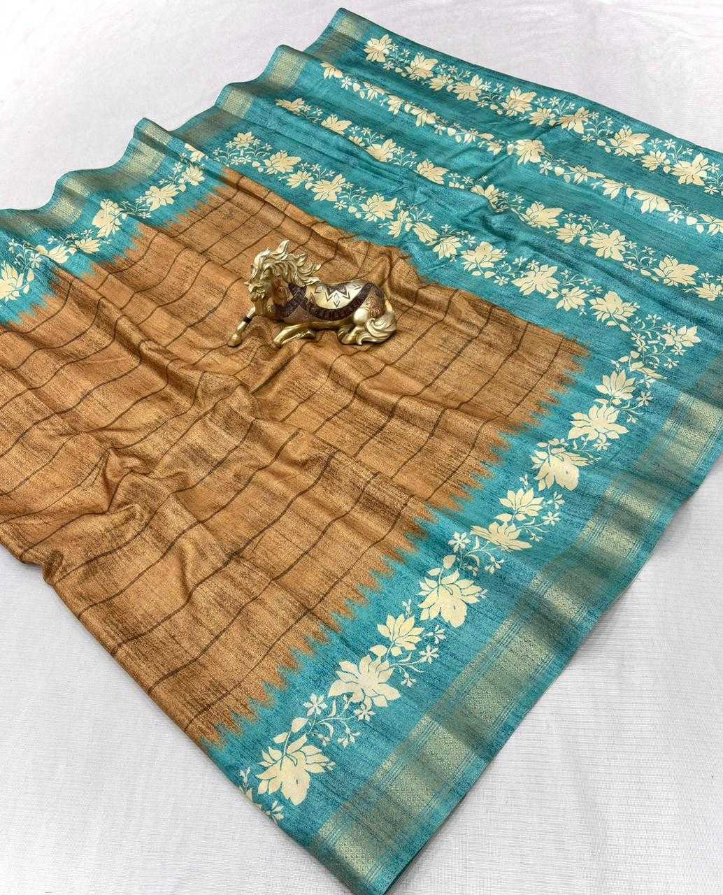 Ynf Tussar Silk KESH692 BARKHA Sarees Festive Collections Wholesale Printed Sarees Silk Sarees Tussar Sarees Manufacturer- Kapda Export