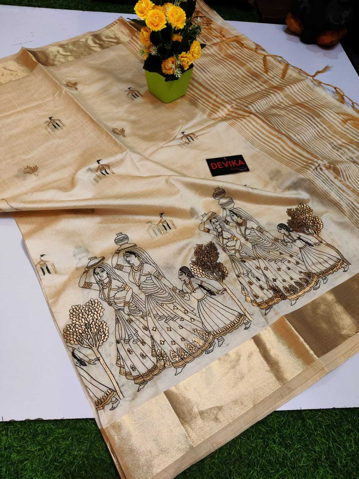 Ynf Tussar Silk KESH737 Irtiza Sarees Festive Collections Wholesale Designer Sarees Tussar Sarees Onam Collections Manufacturer- Kapda Export